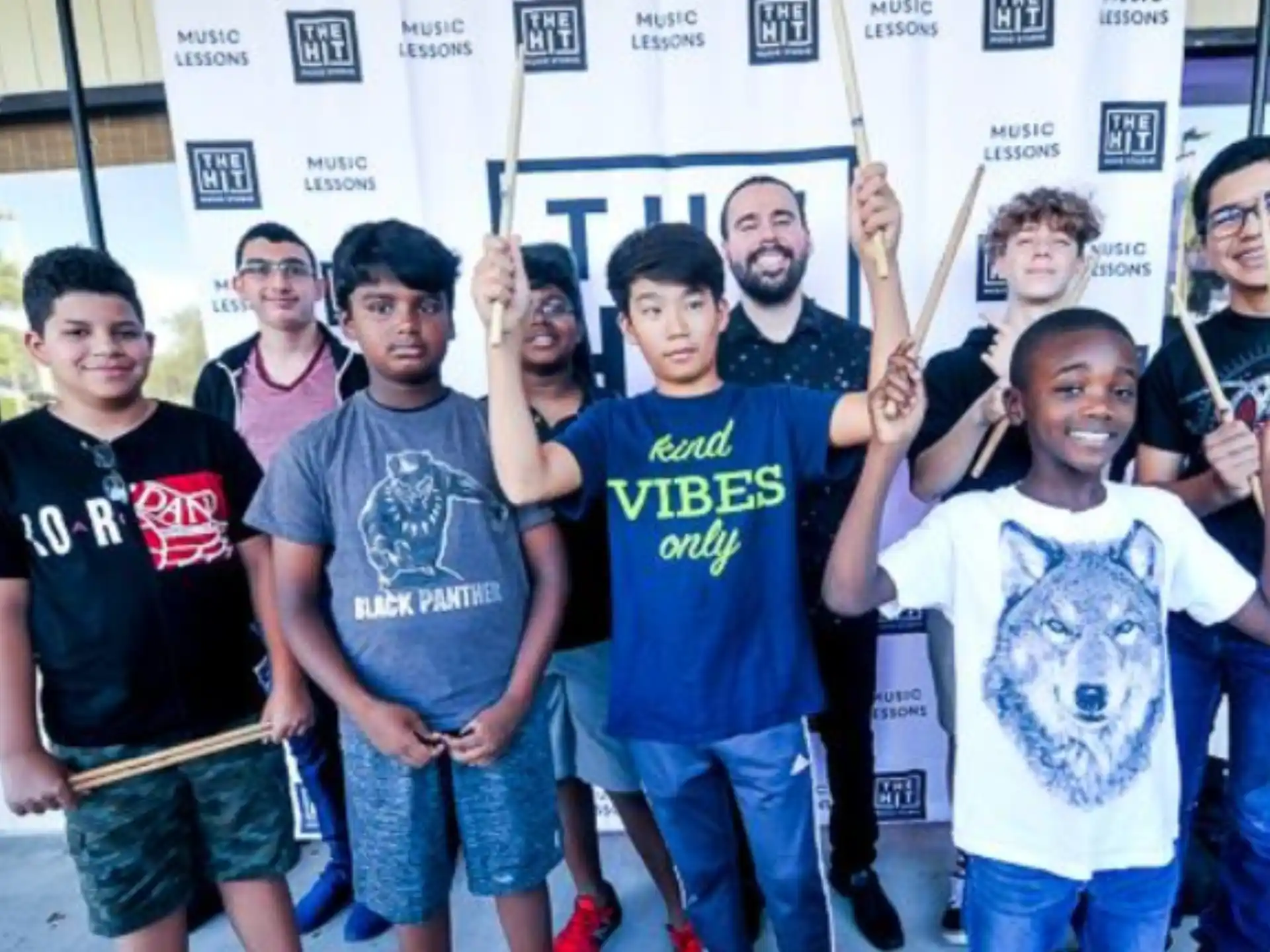 a group of people posing for a photo
