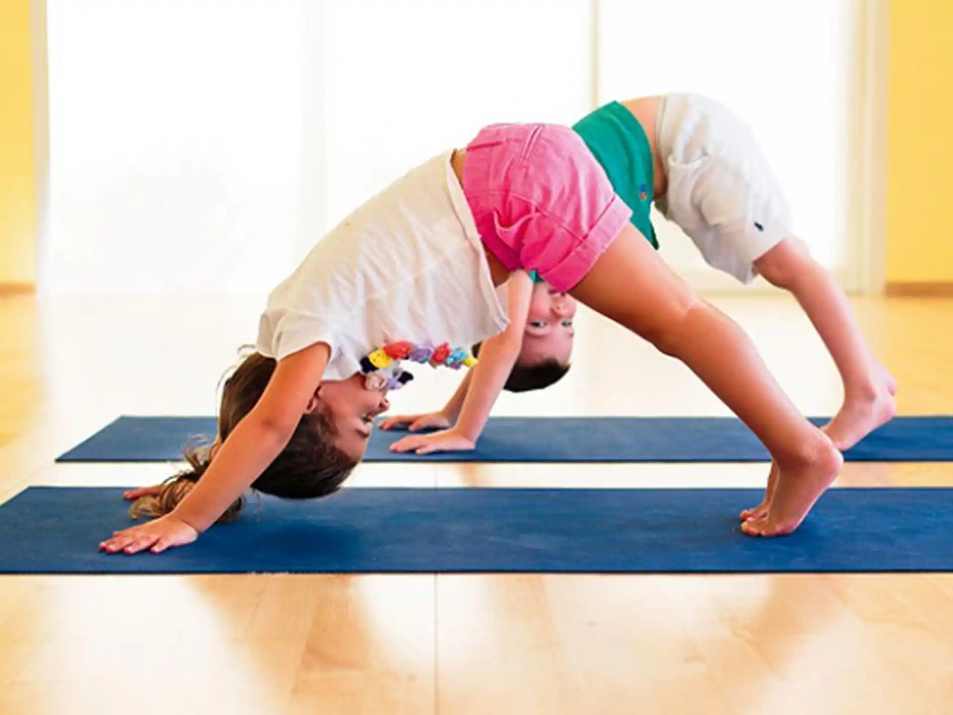 a person doing yoga