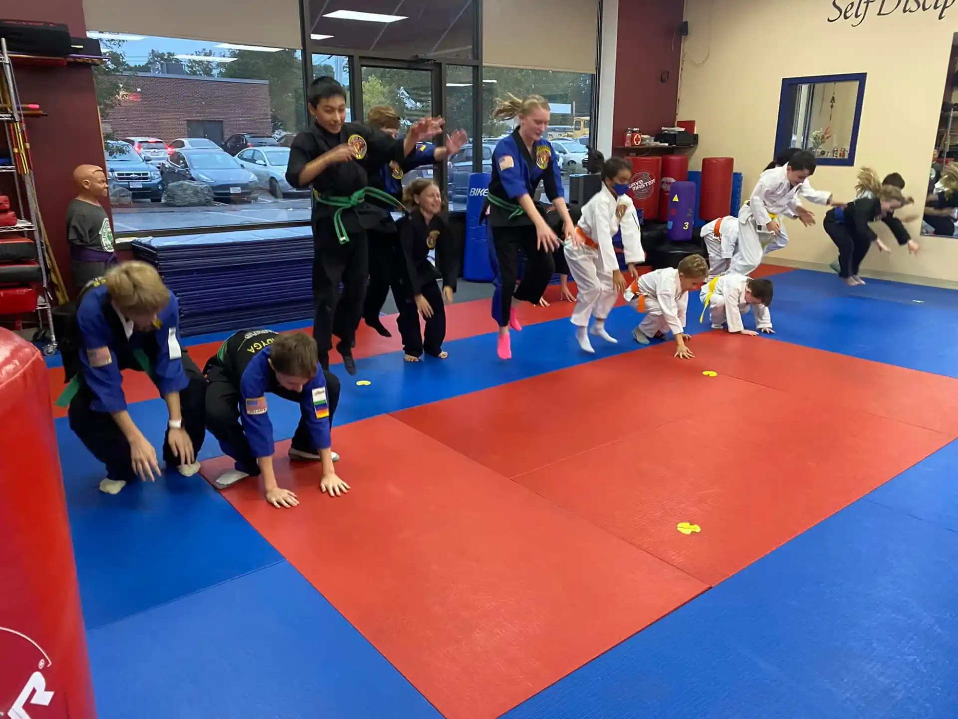 a group of kids playing a game