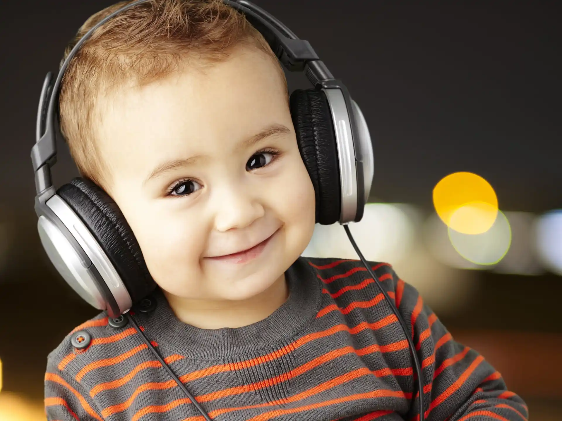 a boy wearing headphones