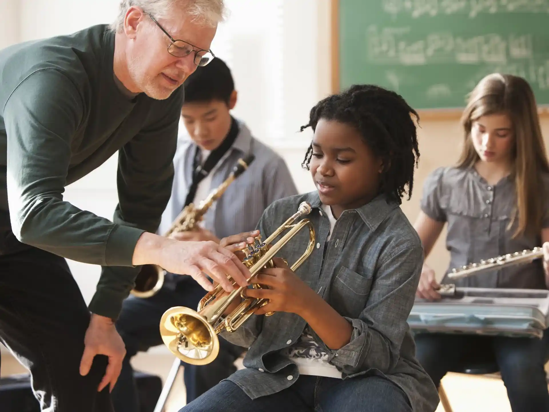 a group of people playing instruments