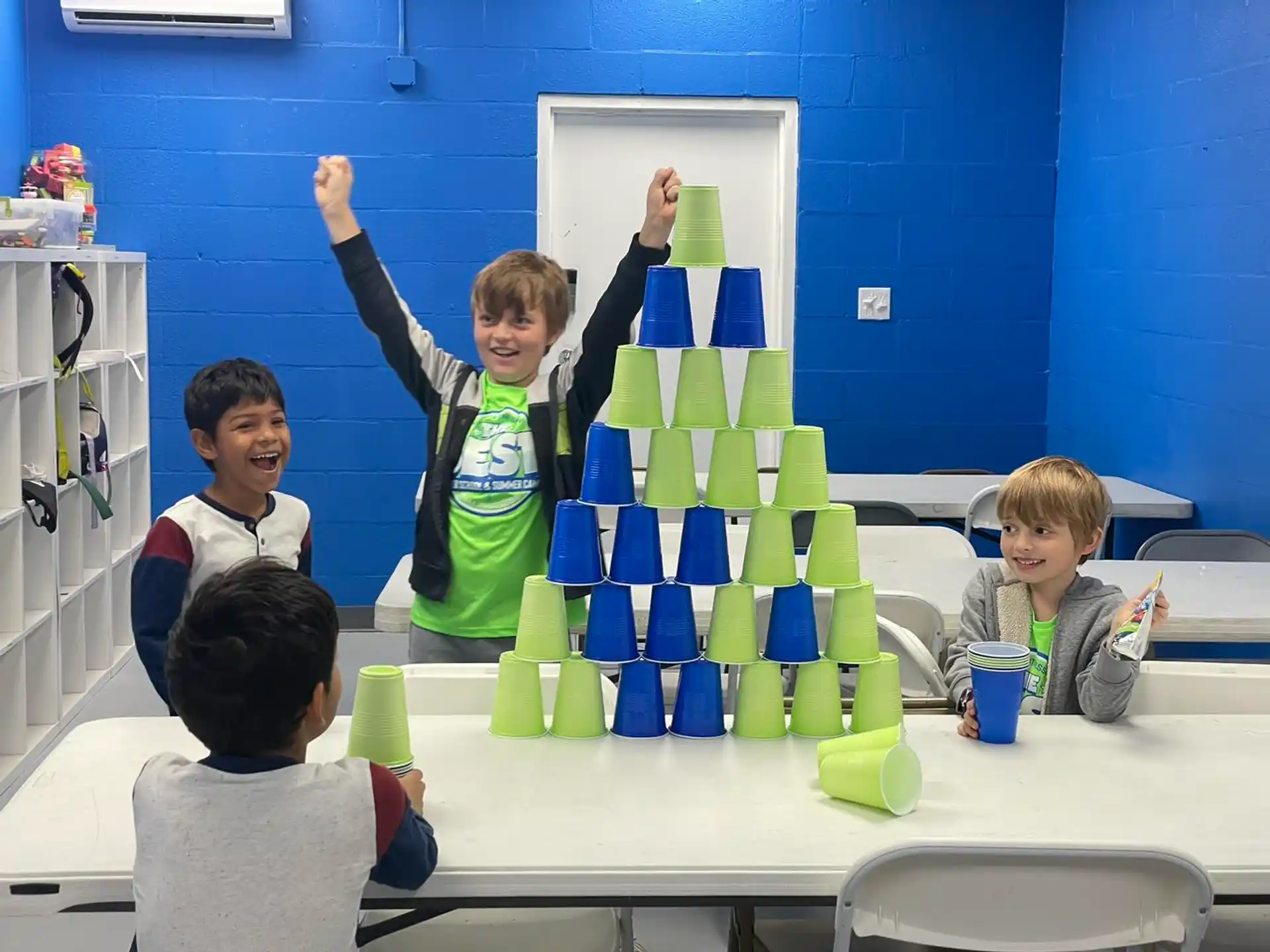 a group of children playing with toys