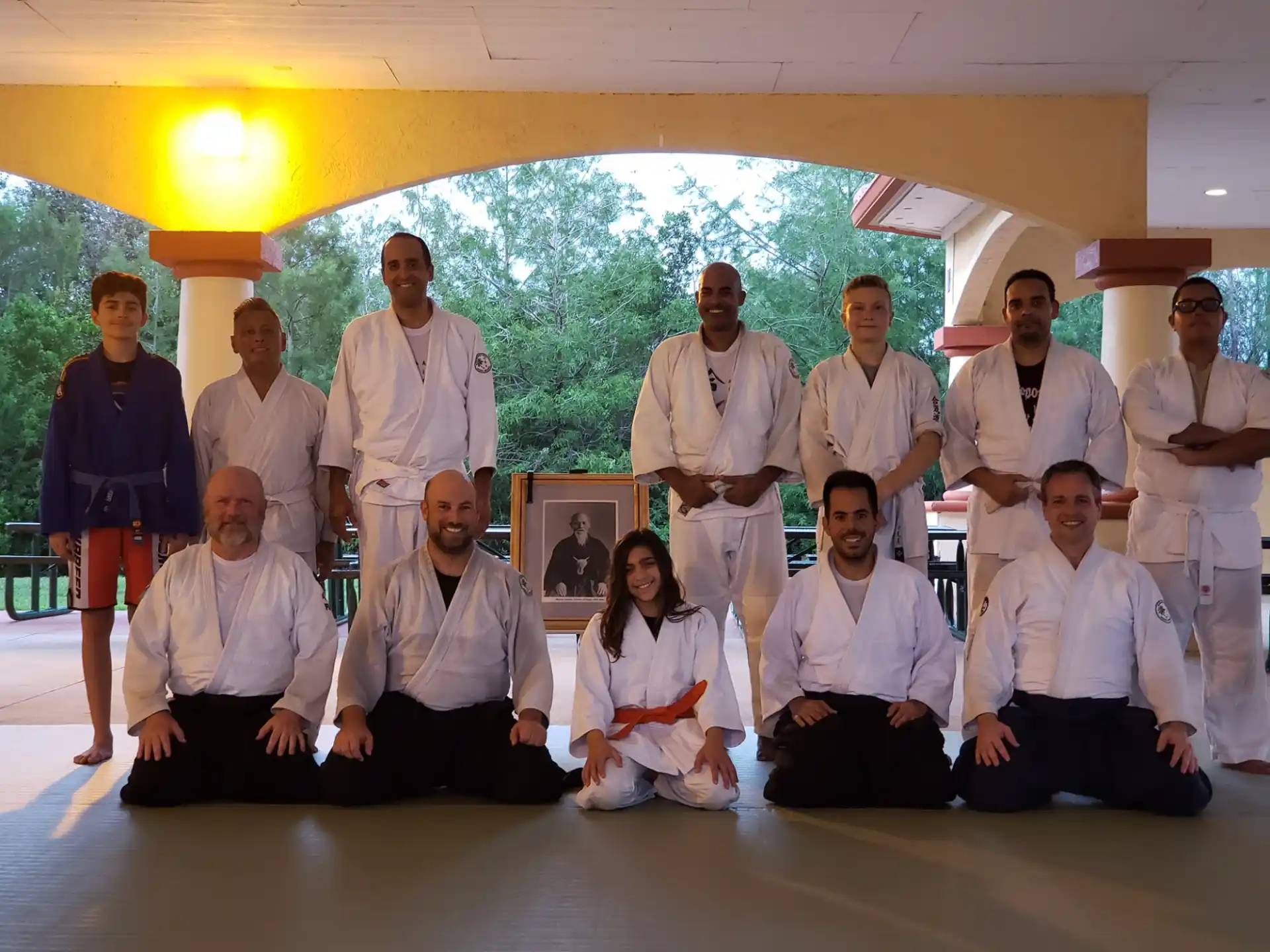 a group of people posing for a photo