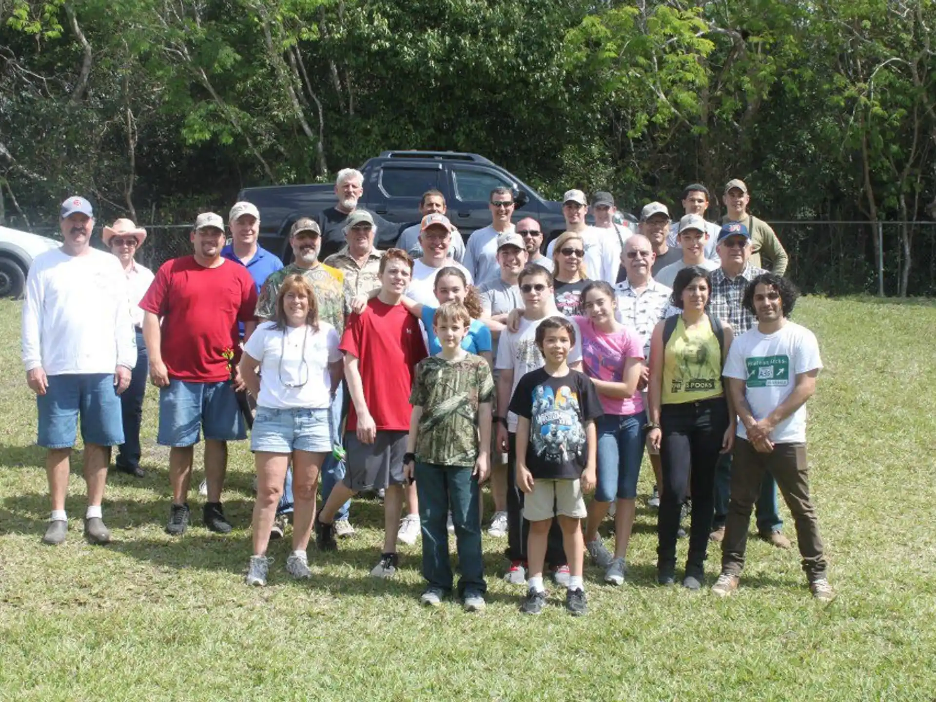 a group of people posing for a photo
