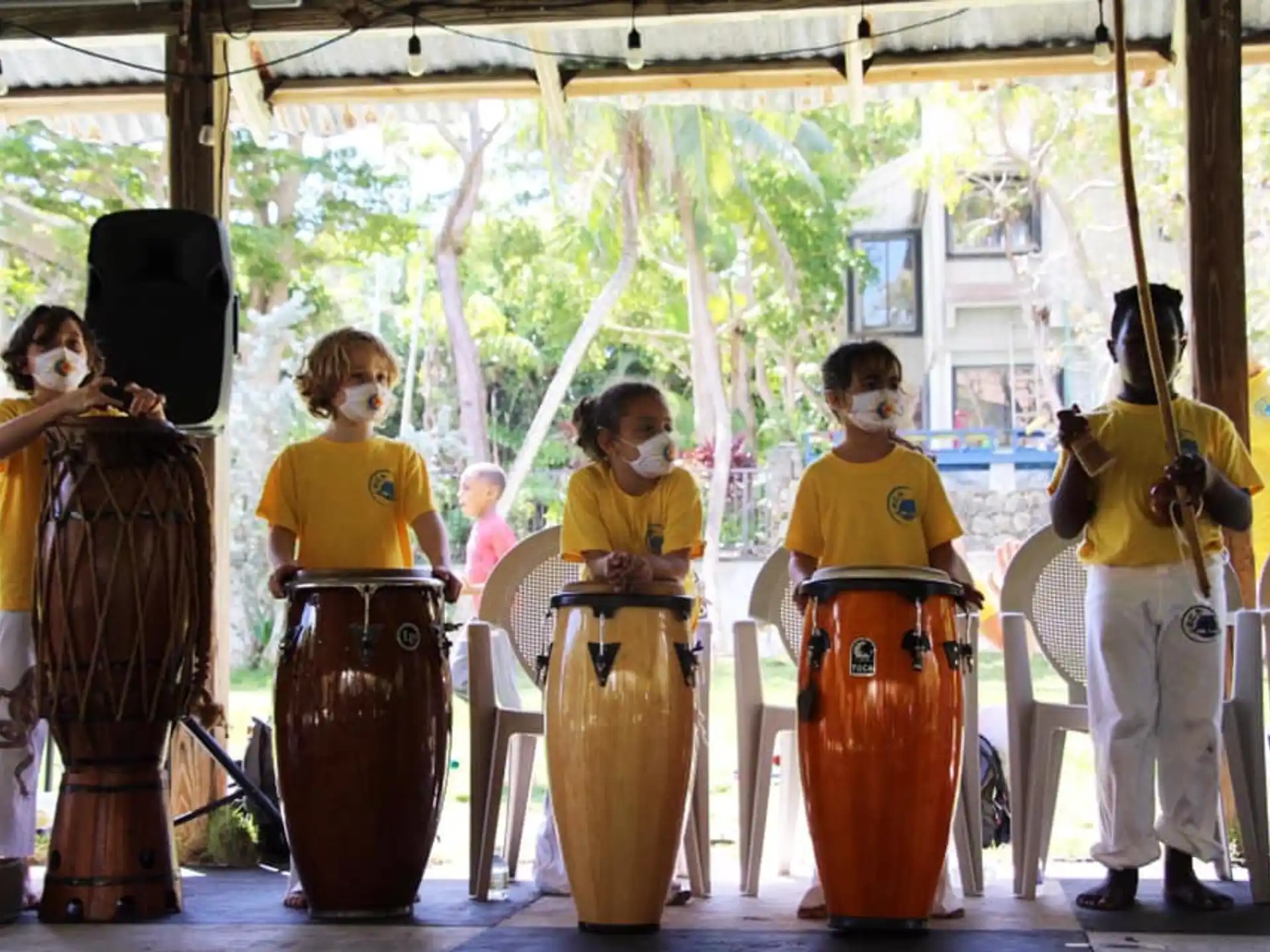 a group of people wearing clothing