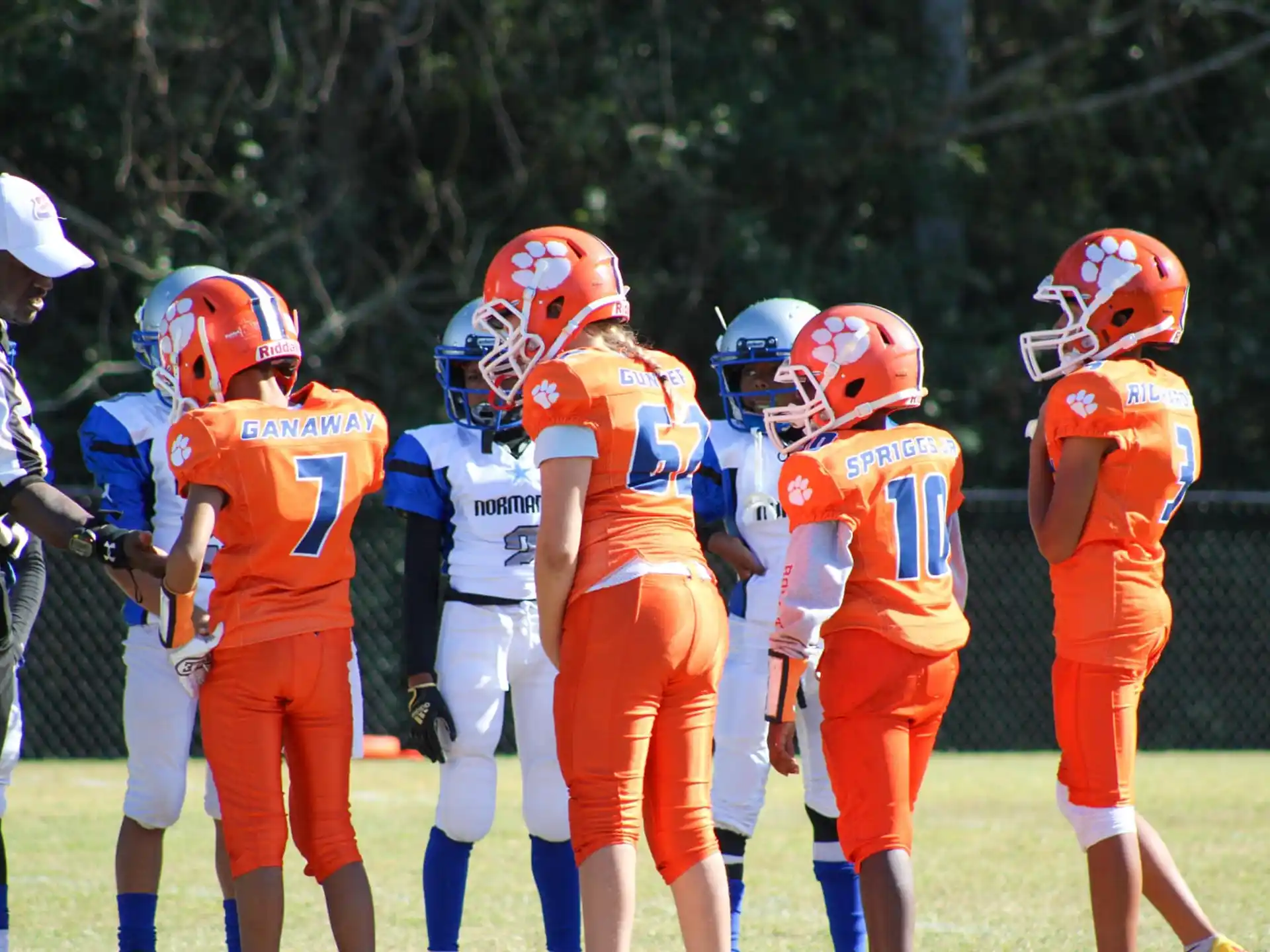 a group of football players