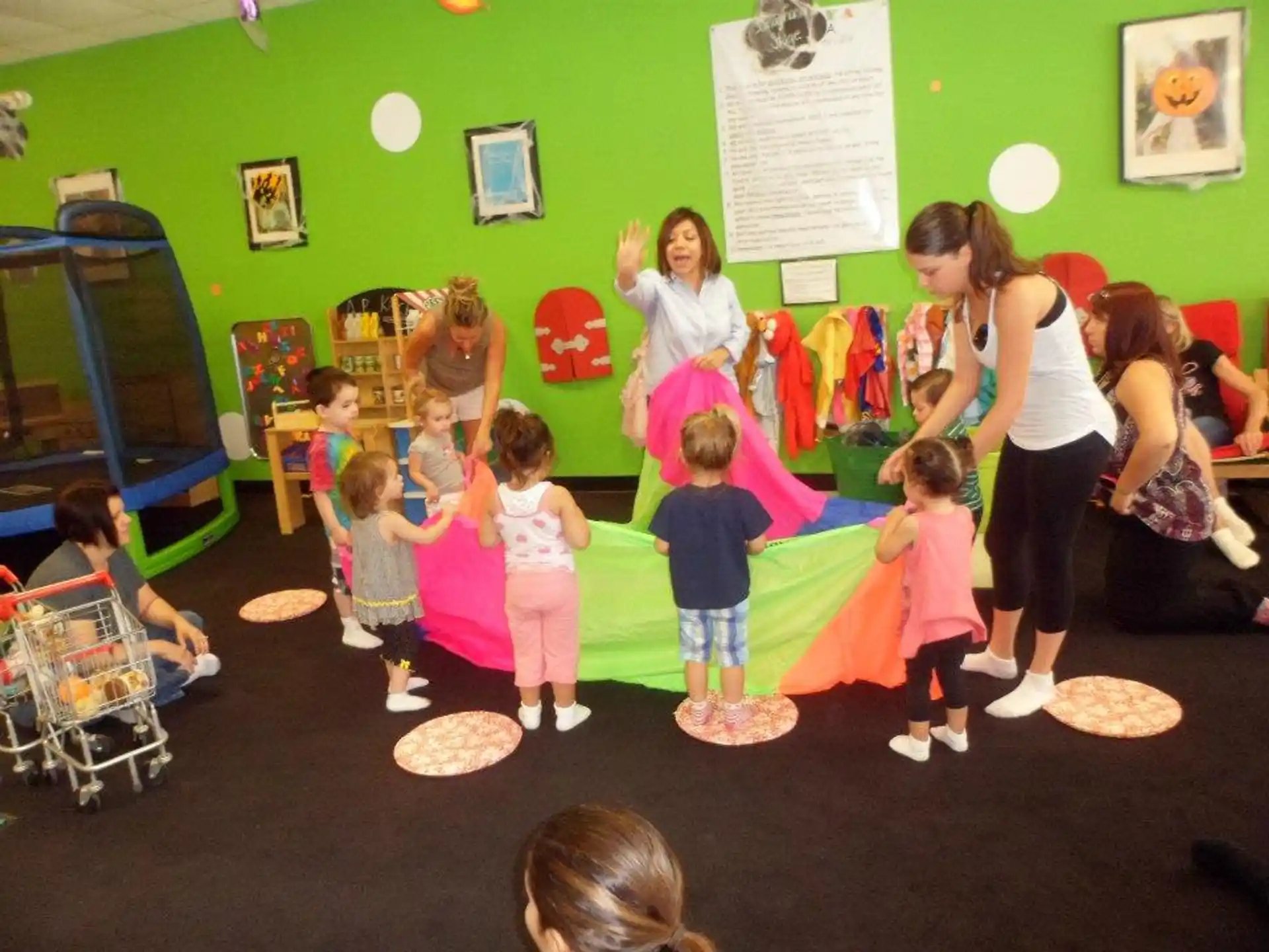 a group of children in a classroom