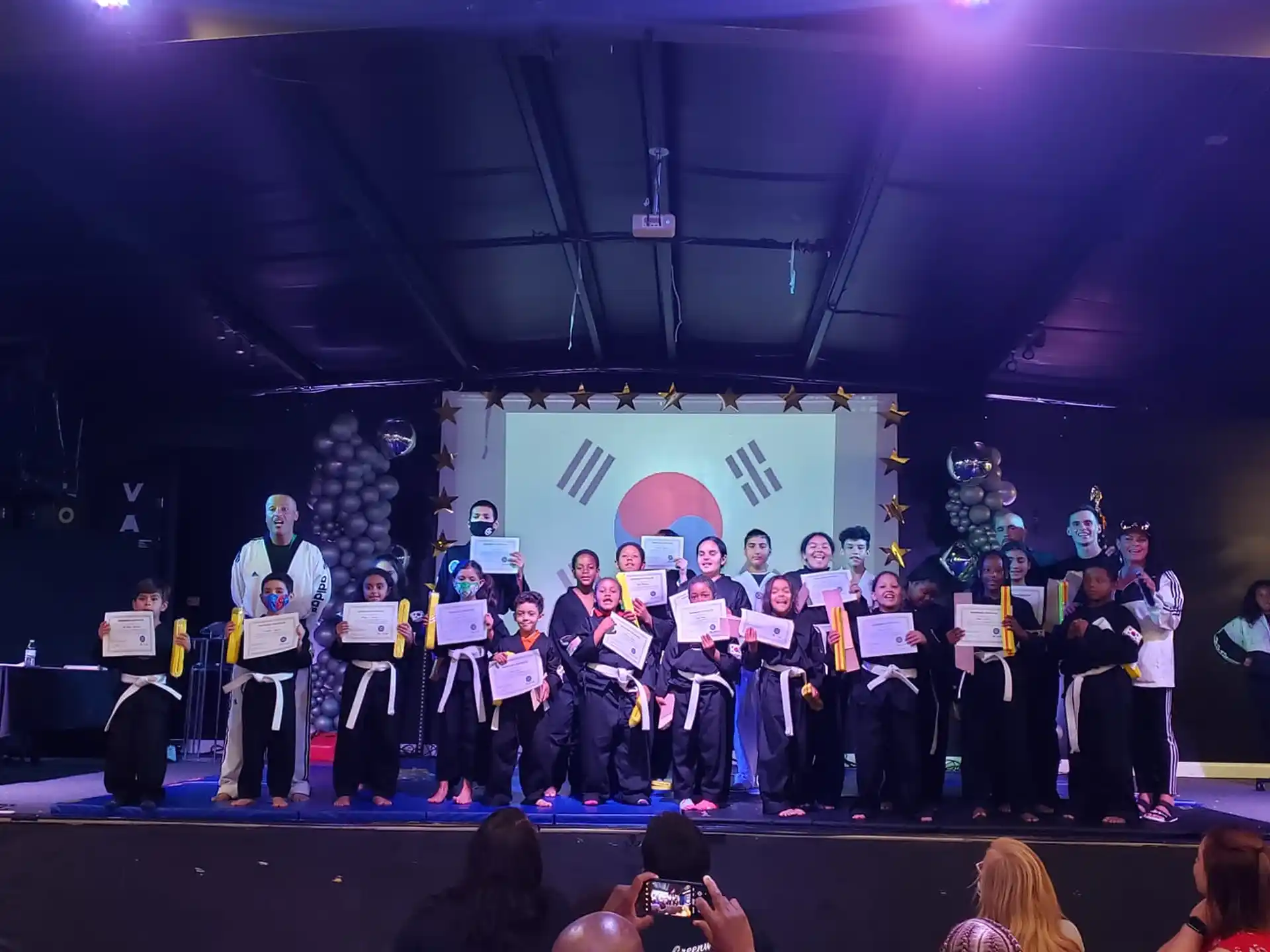 a group of people on a stage