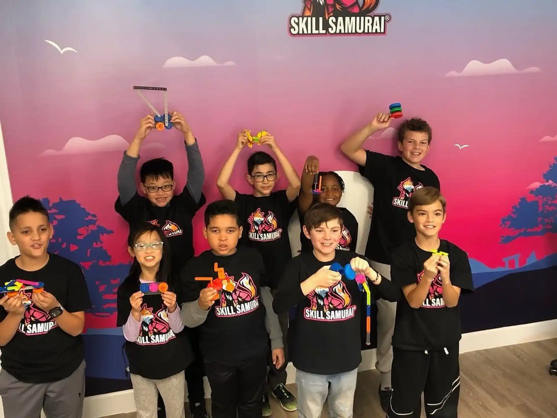 a group of people posing for the camera