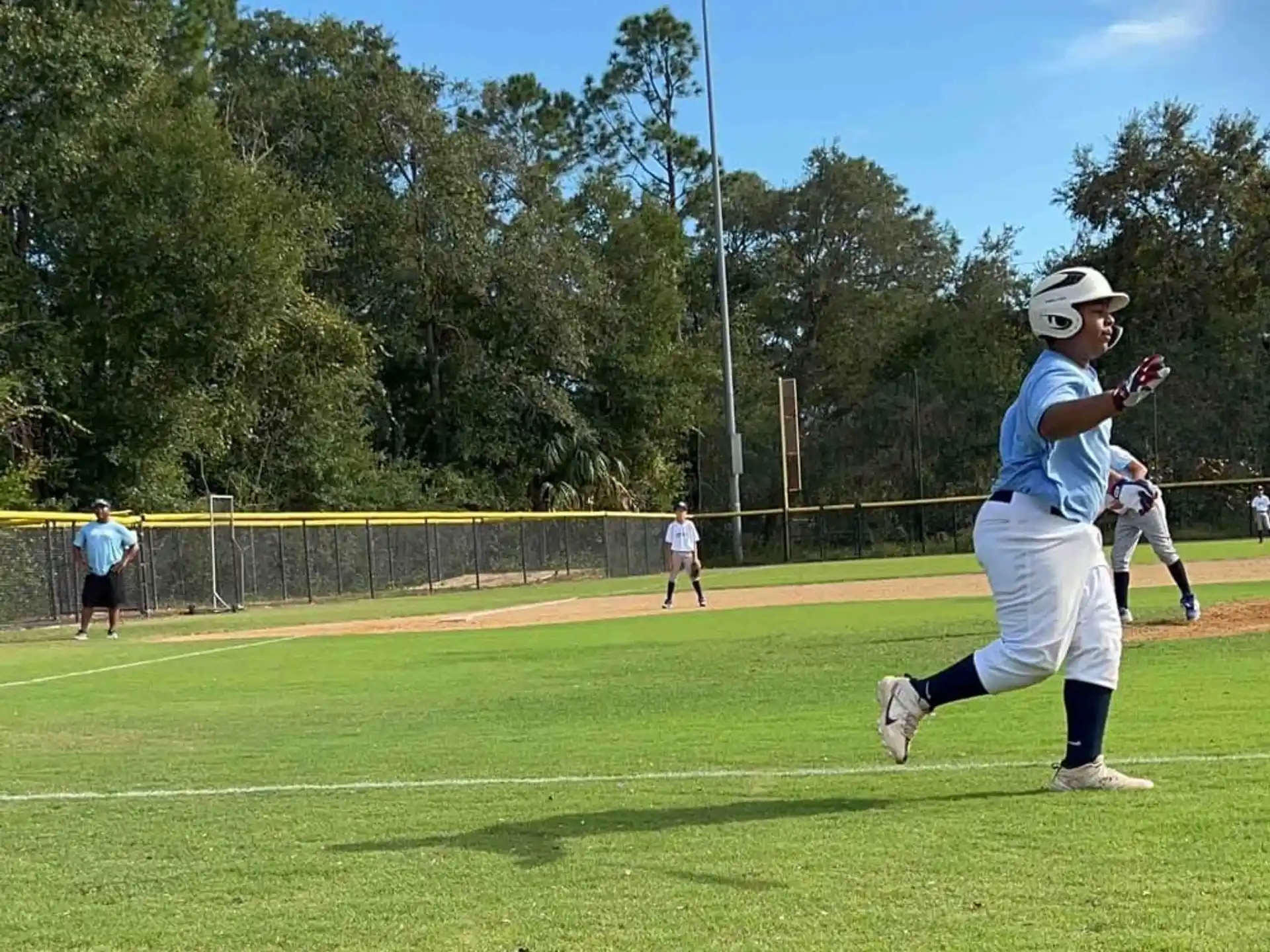 a boy playing baseball
