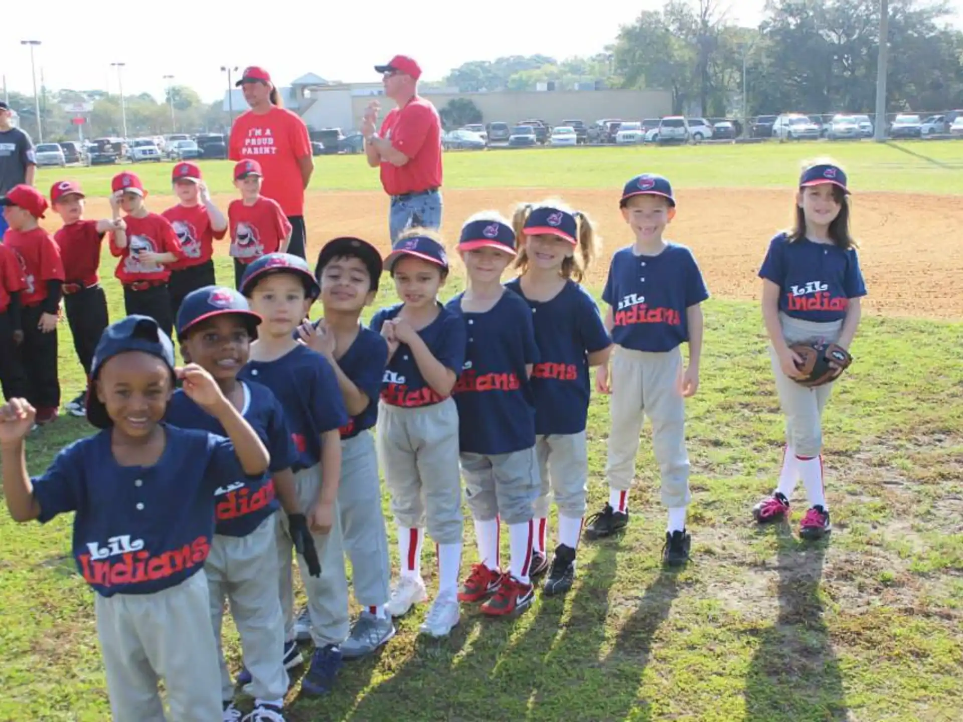 a group of kids posing for a photo