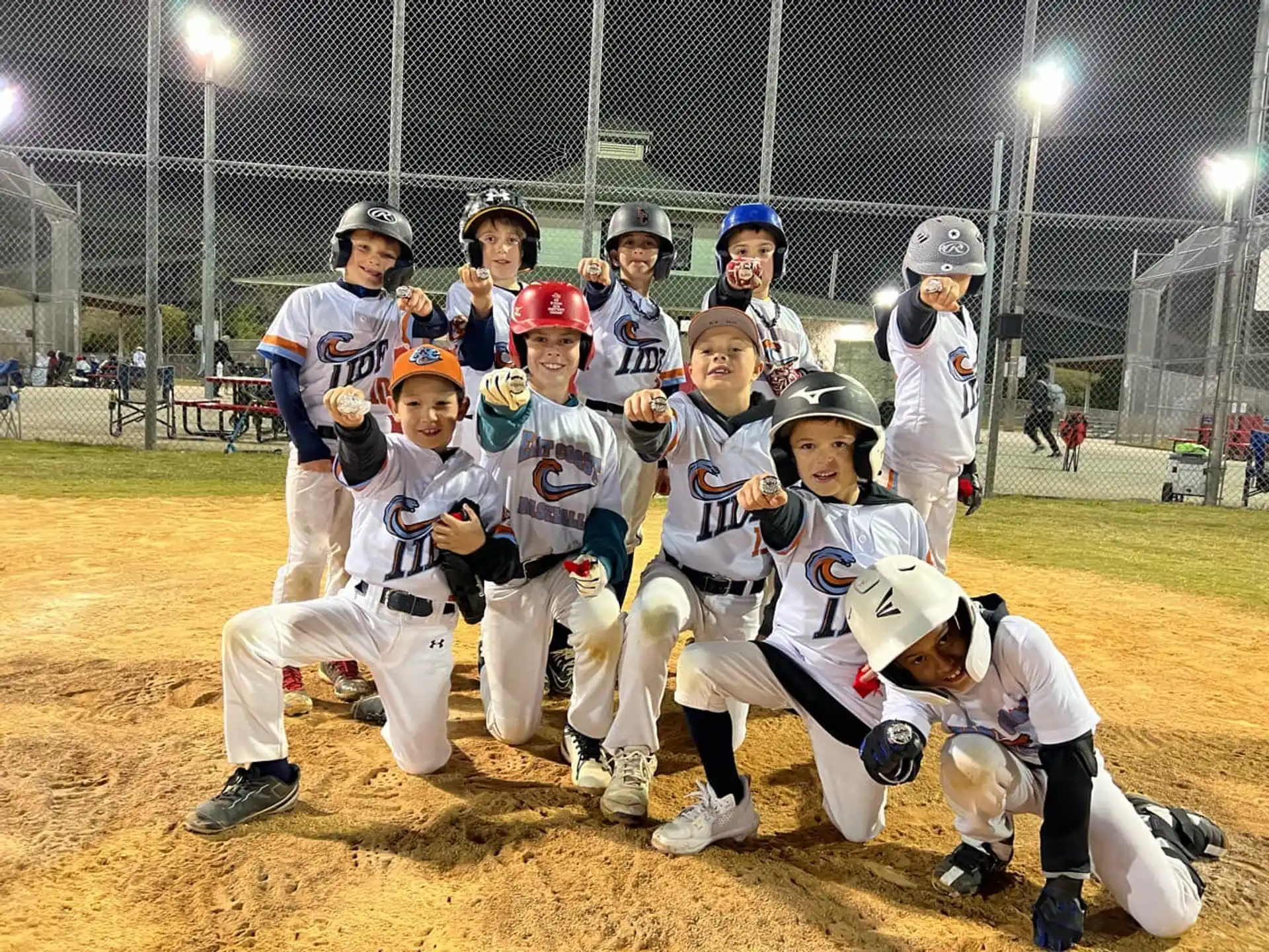a group of people wearing helmets