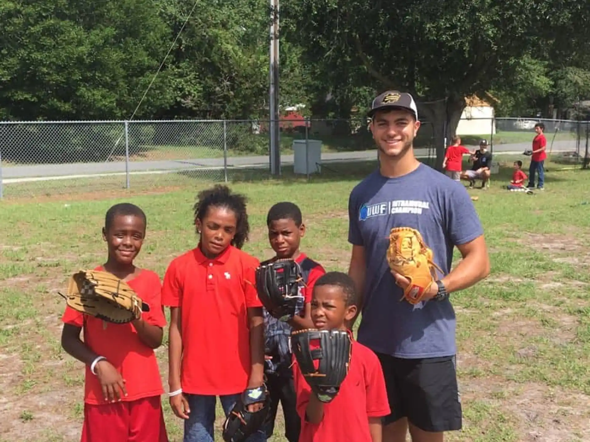 a group of kids posing for a picture
