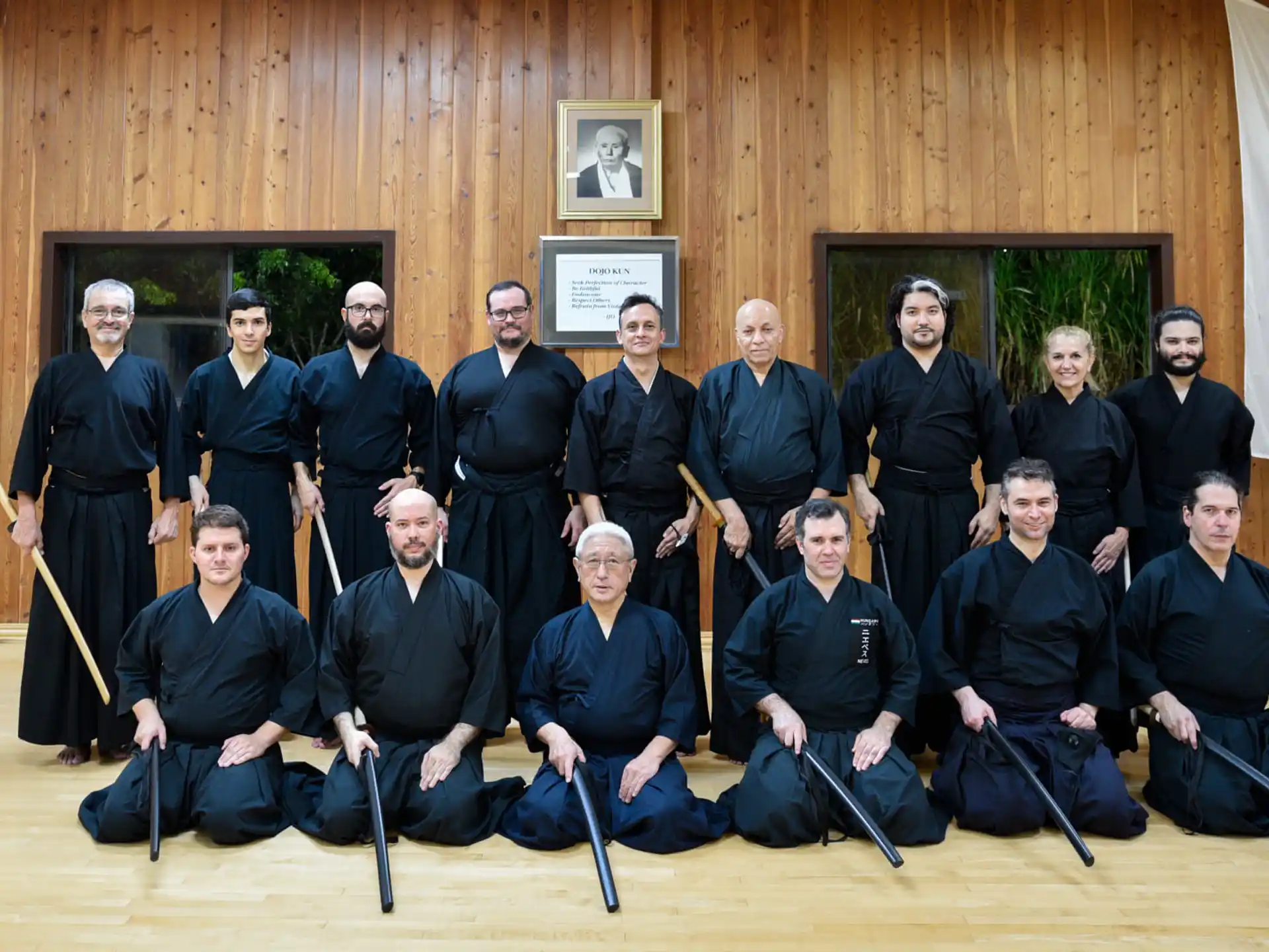 a group of people posing for a photo