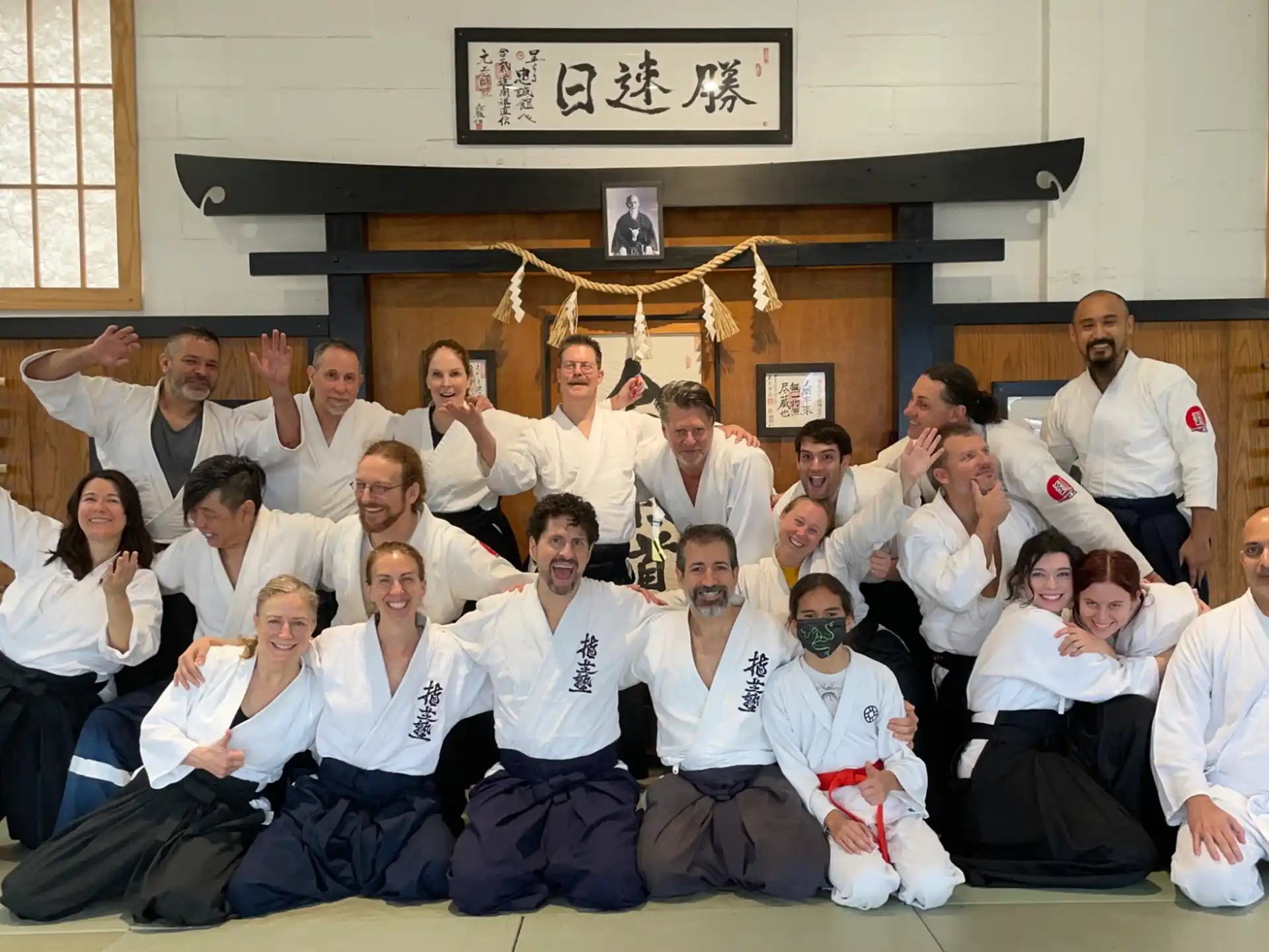 a group of people posing for a photo