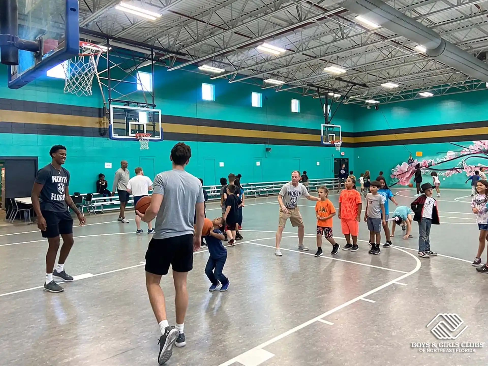 a group of people playing a sport