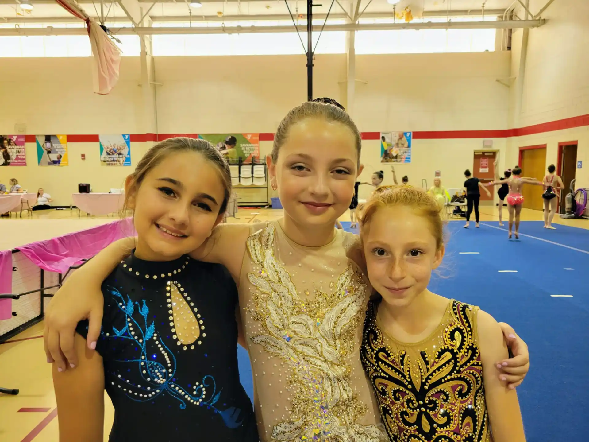a group of girls posing for a picture