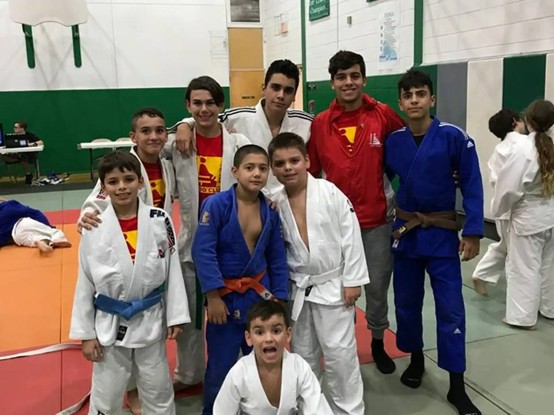 a group of people posing for a photo