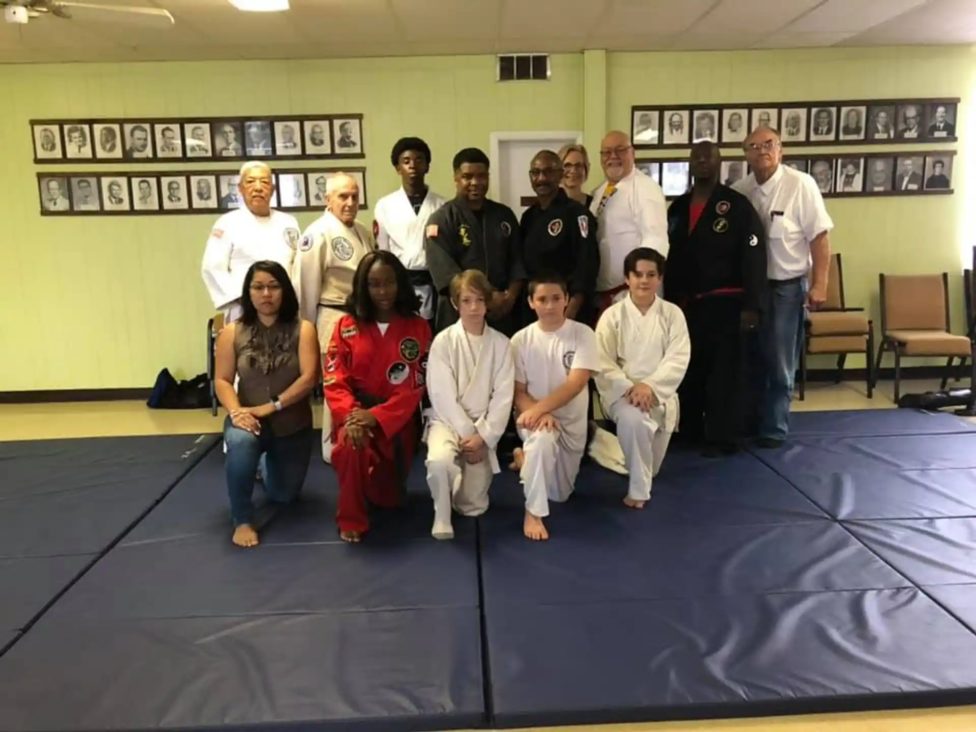 a group of people posing for a photo