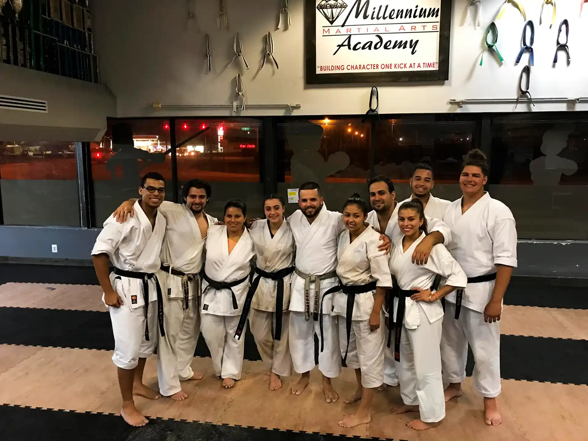 a group of people posing for a photo