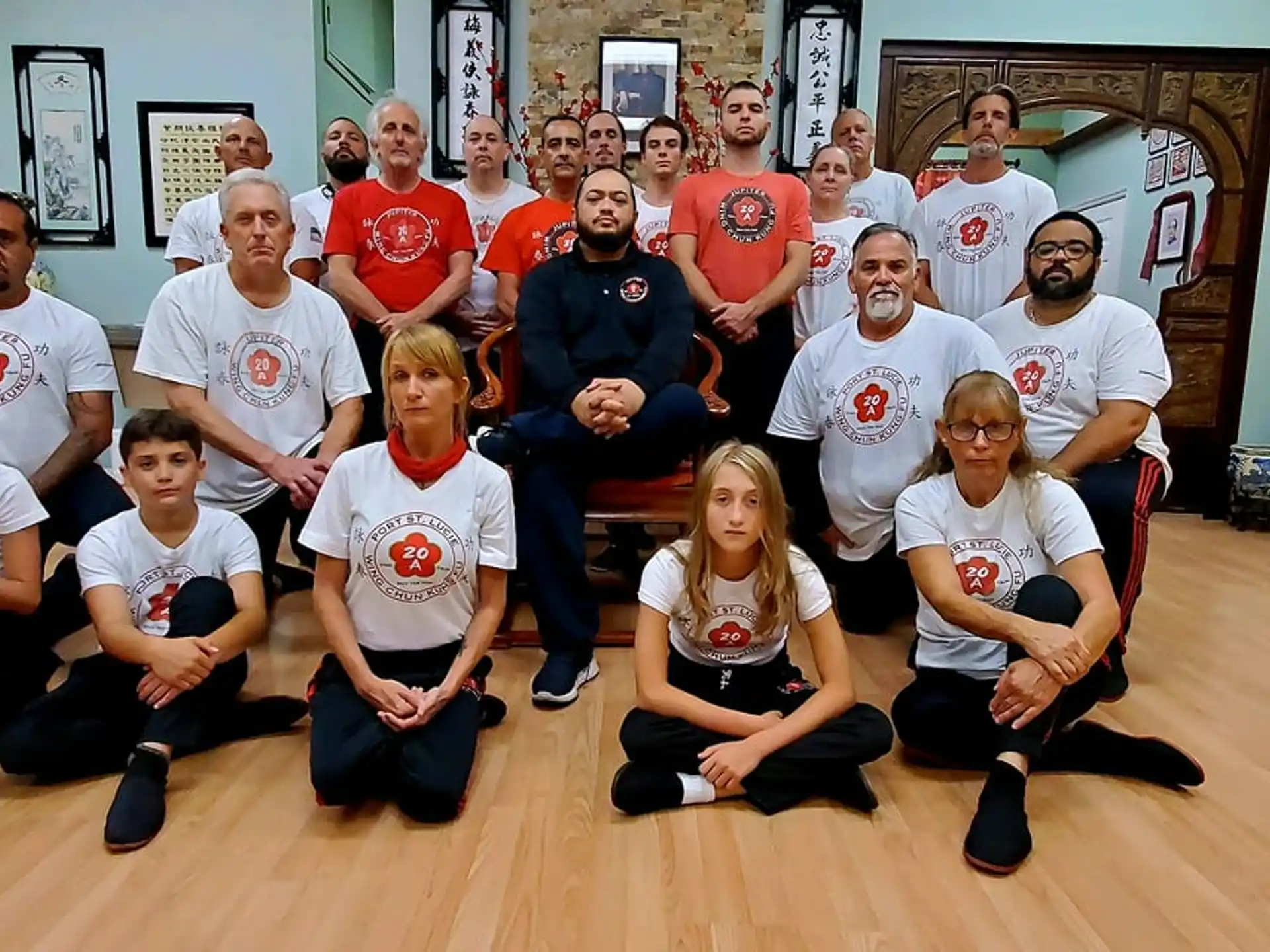a group of people posing for a photo