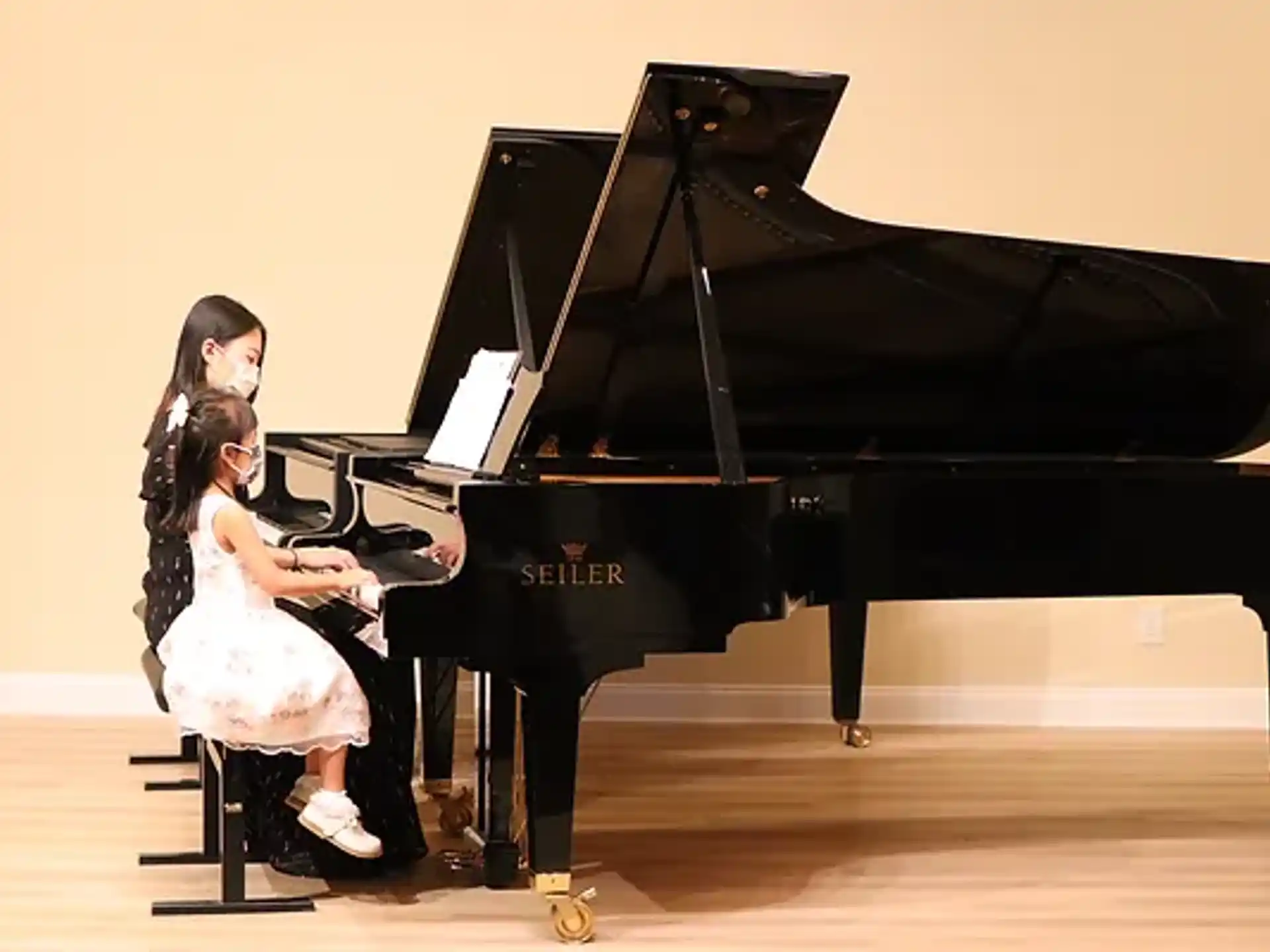 a person playing a piano