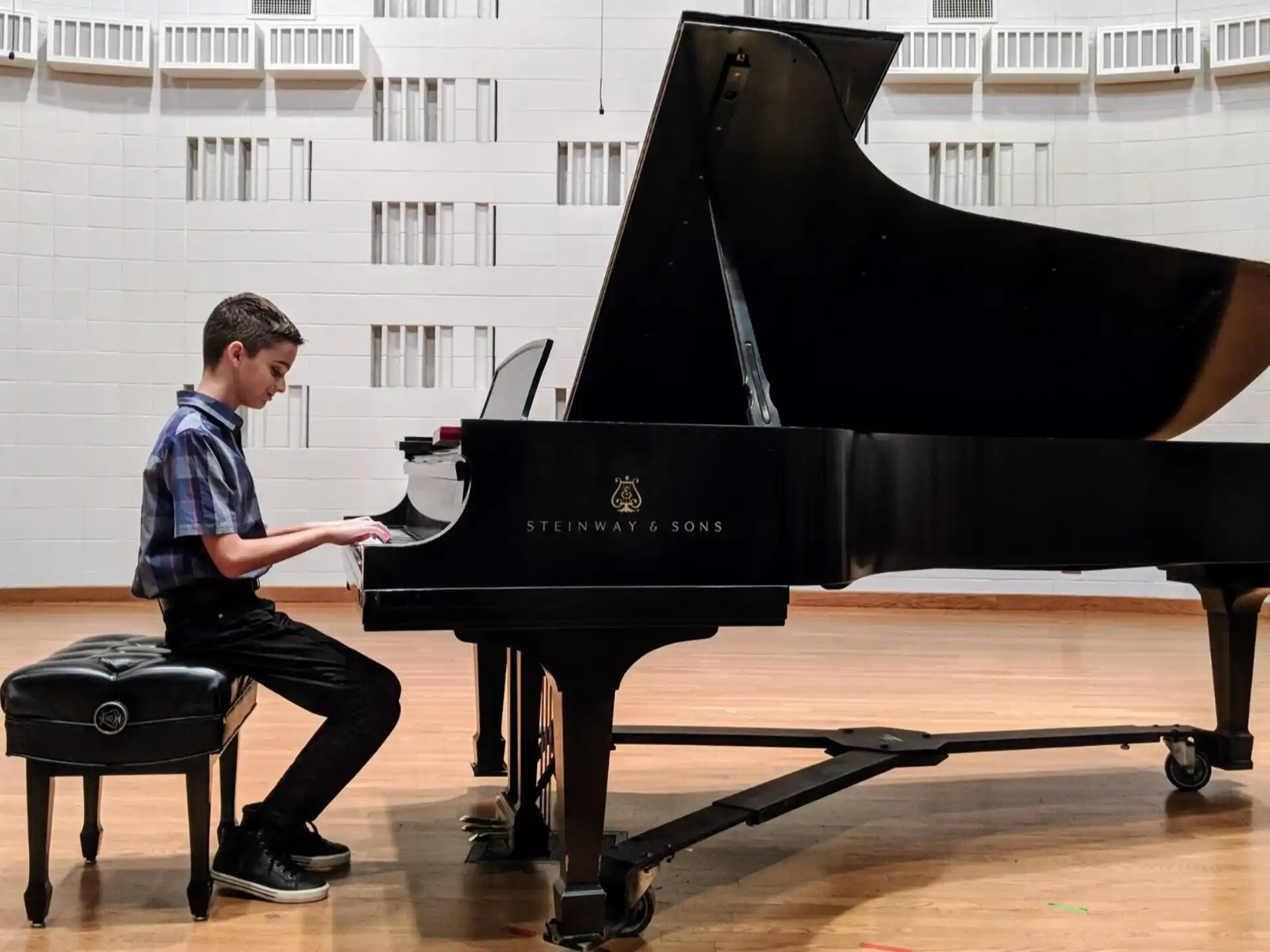 a person playing a piano