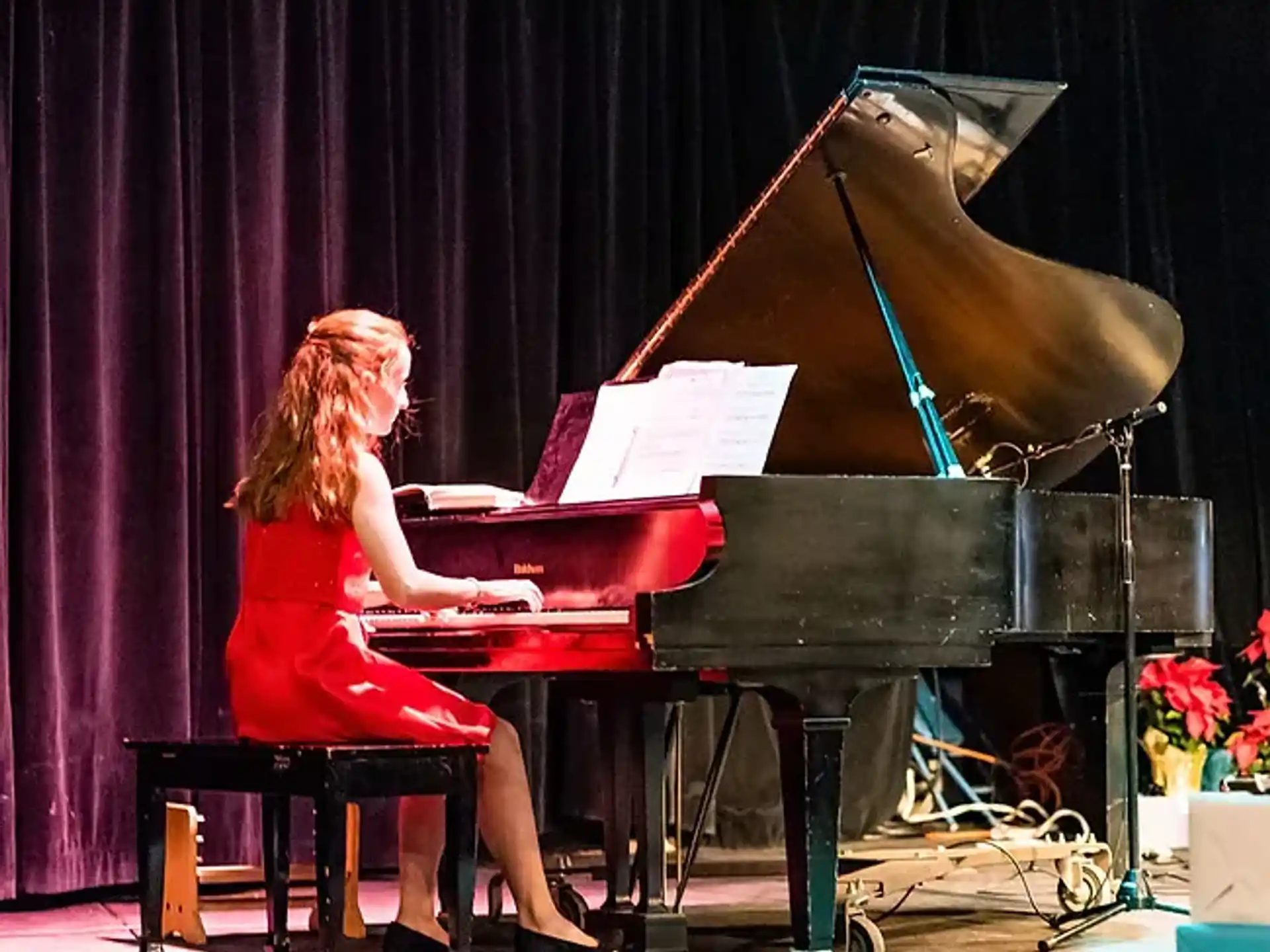 a person playing a piano