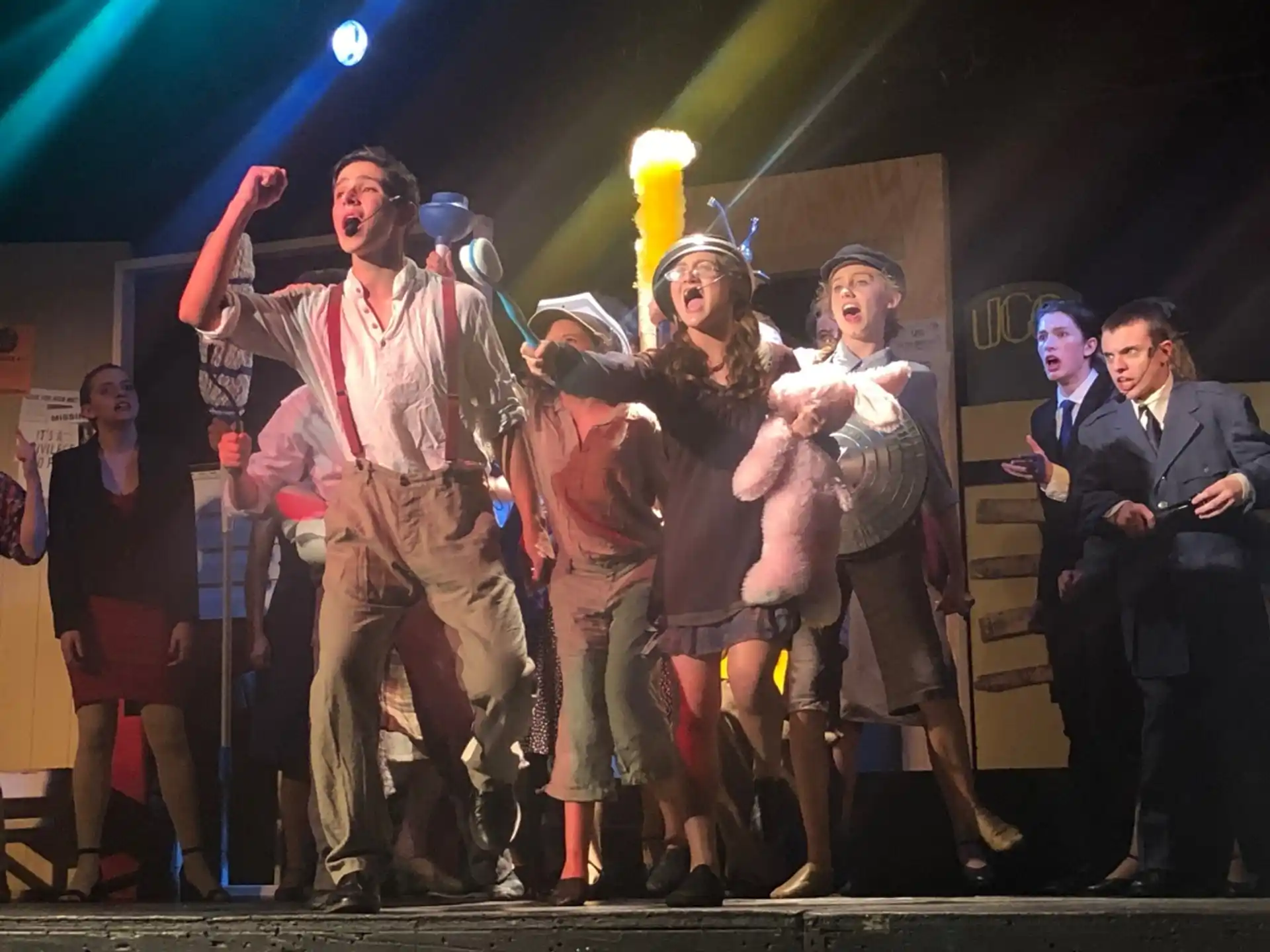a group of people on a stage