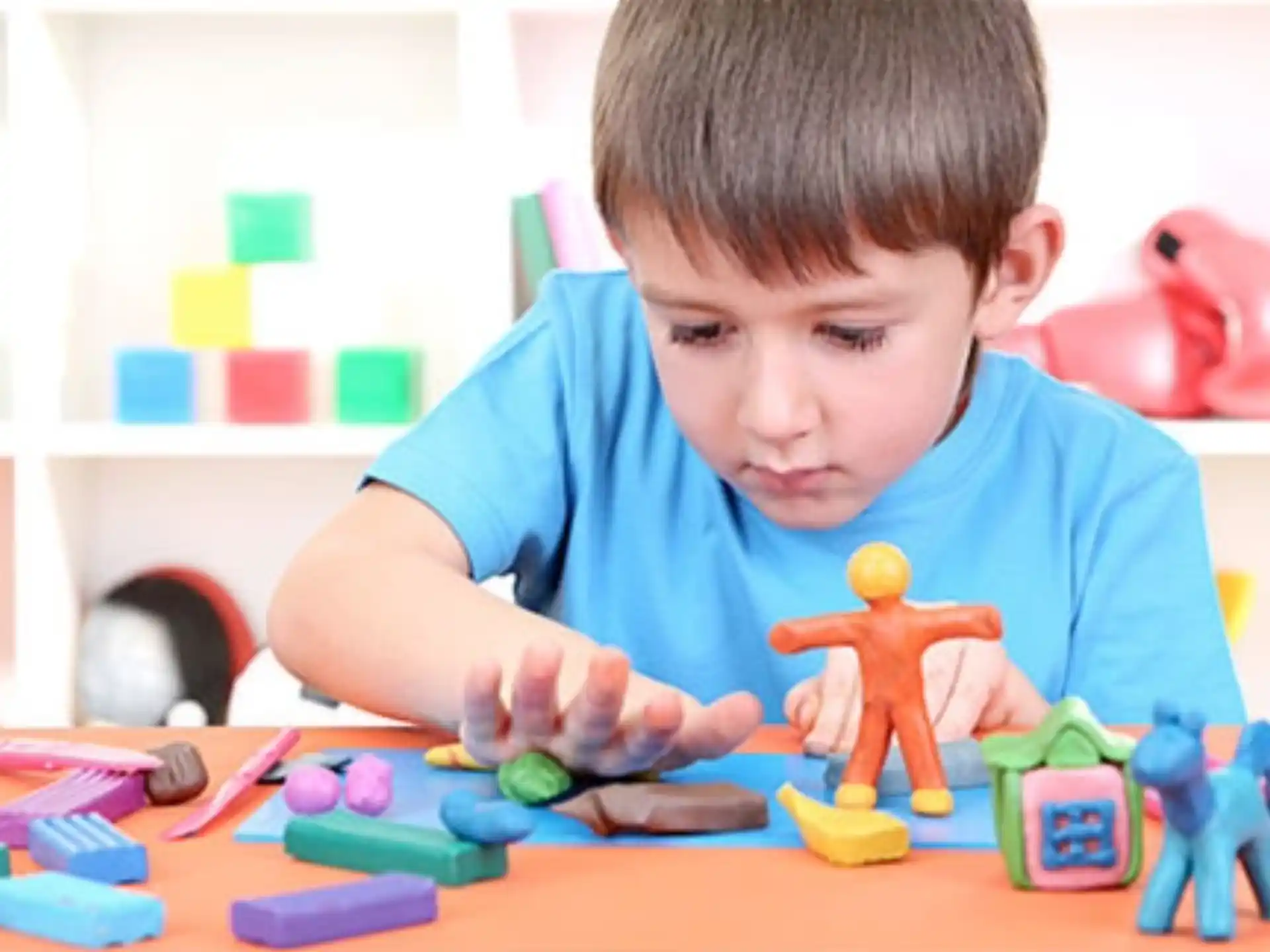 a child playing with toys