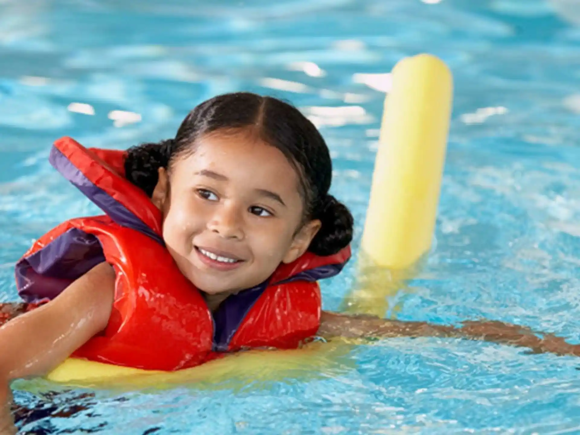 a person in a pool