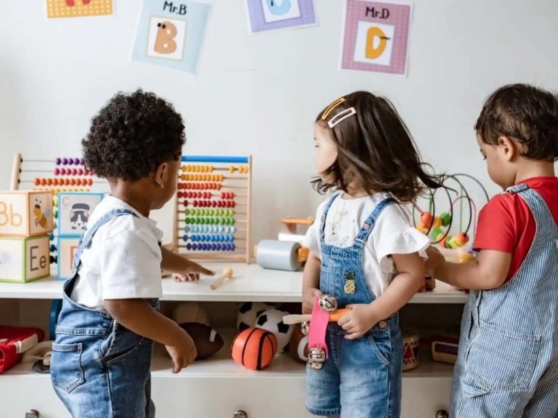 a group of children in a classroom