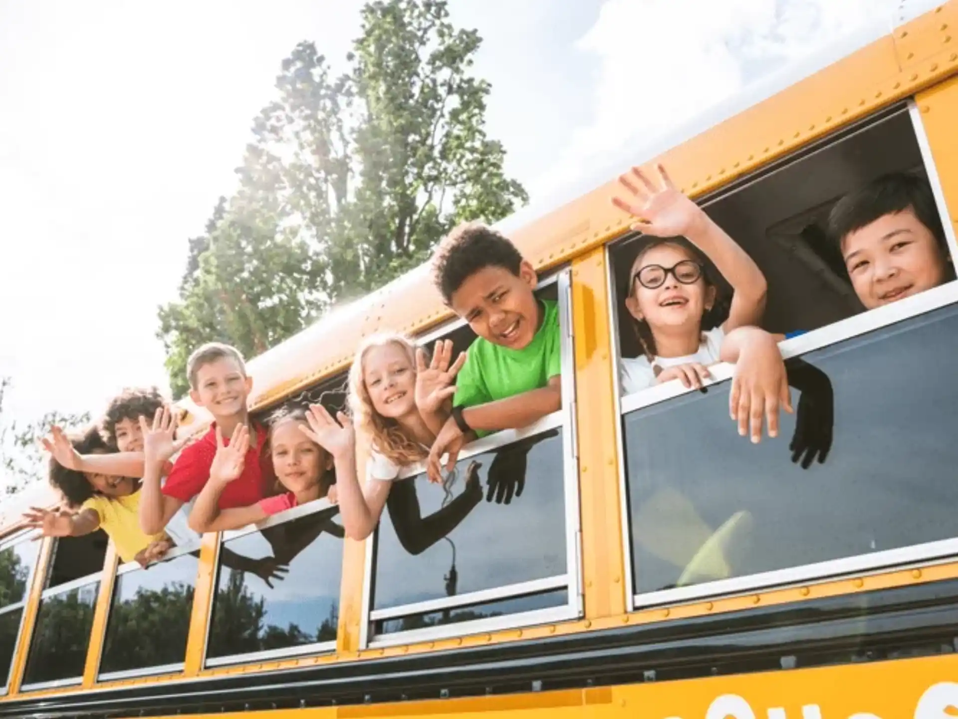 a group of people in a vehicle