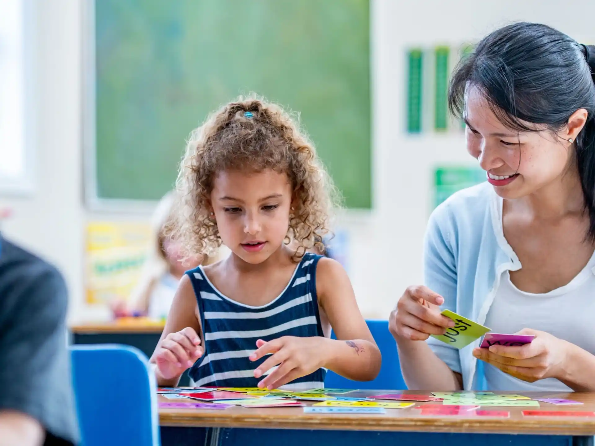 a teacher and her students