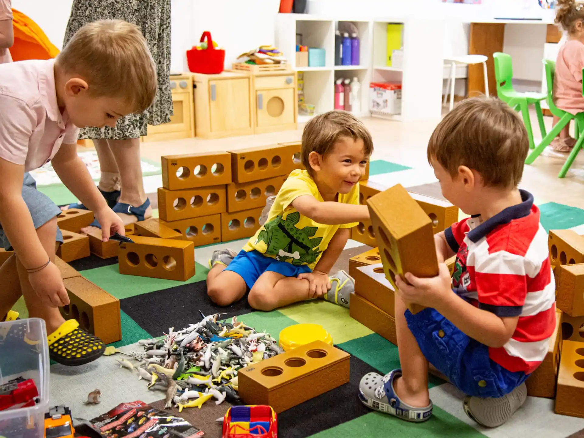 children playing with toys