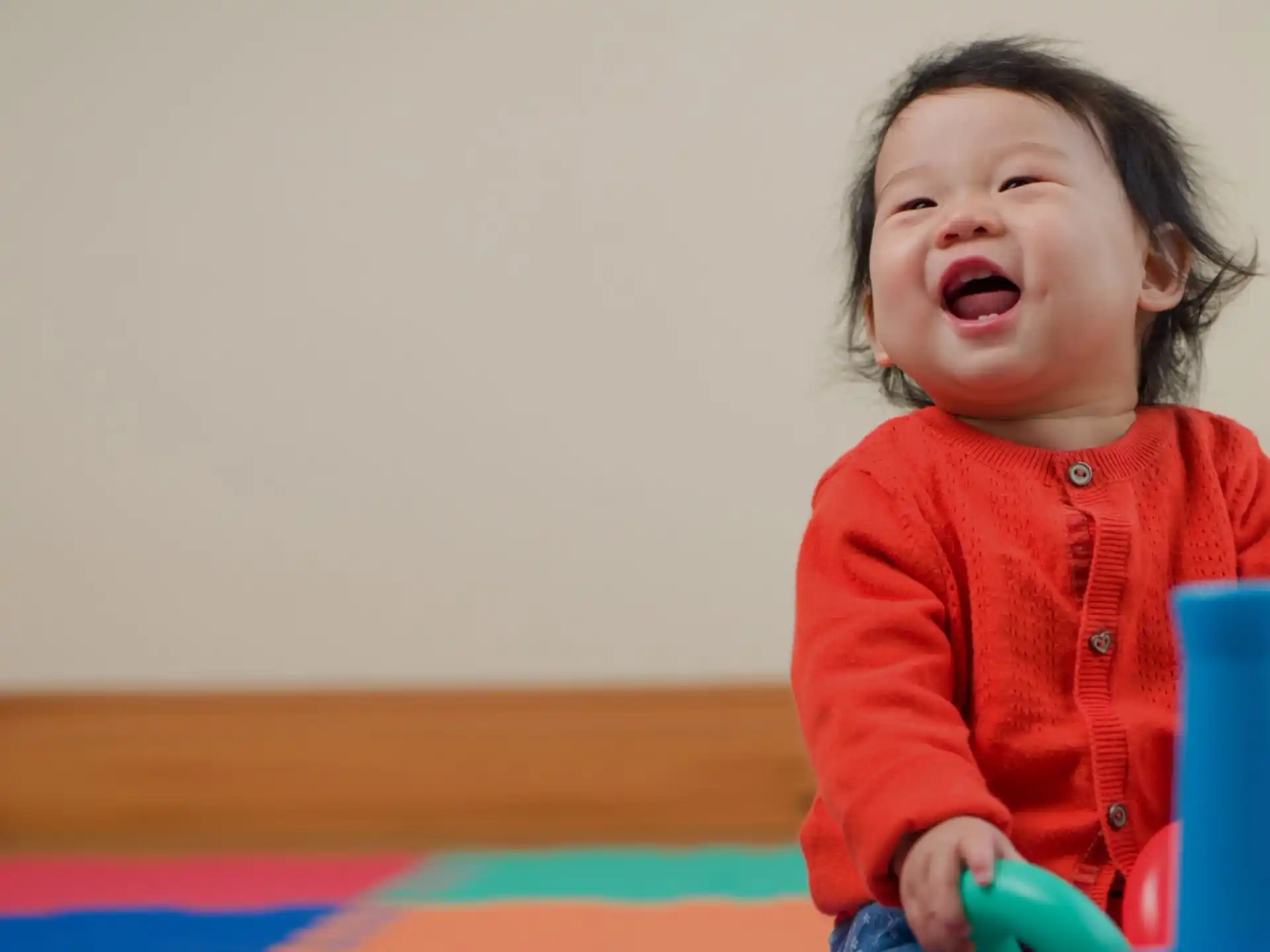 a child with a toy