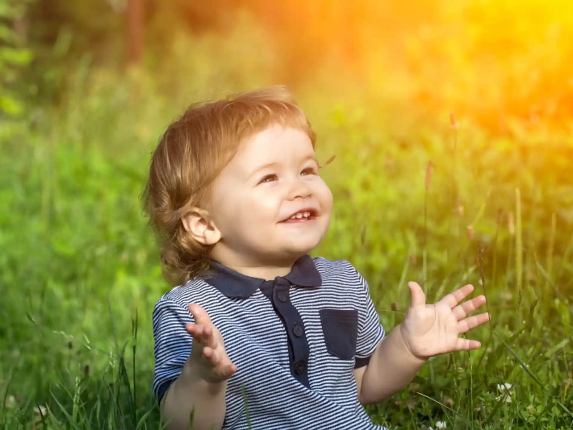 a child in a field