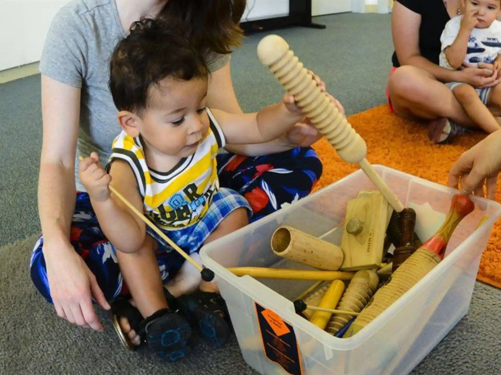a child playing with a toy