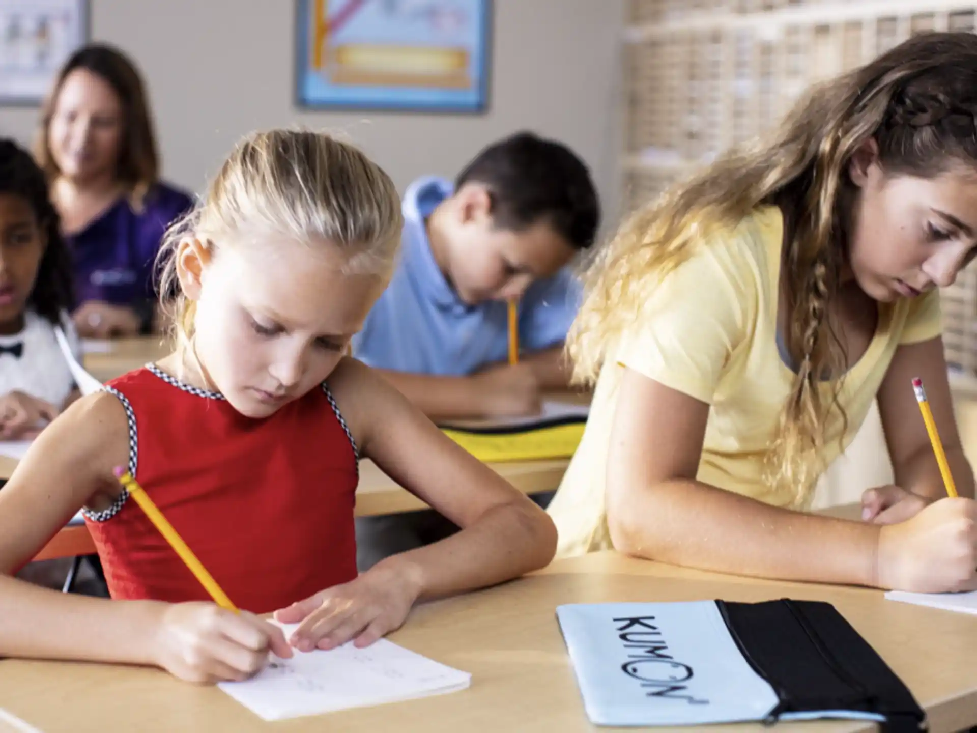 a group of children in a classroom