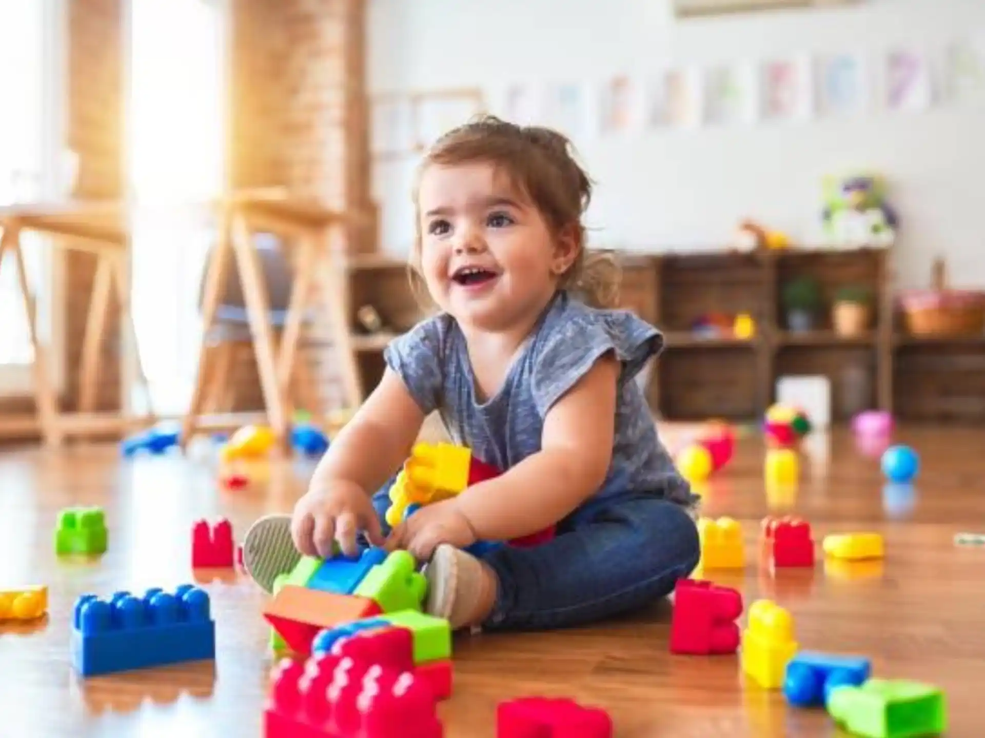 a child playing with toys