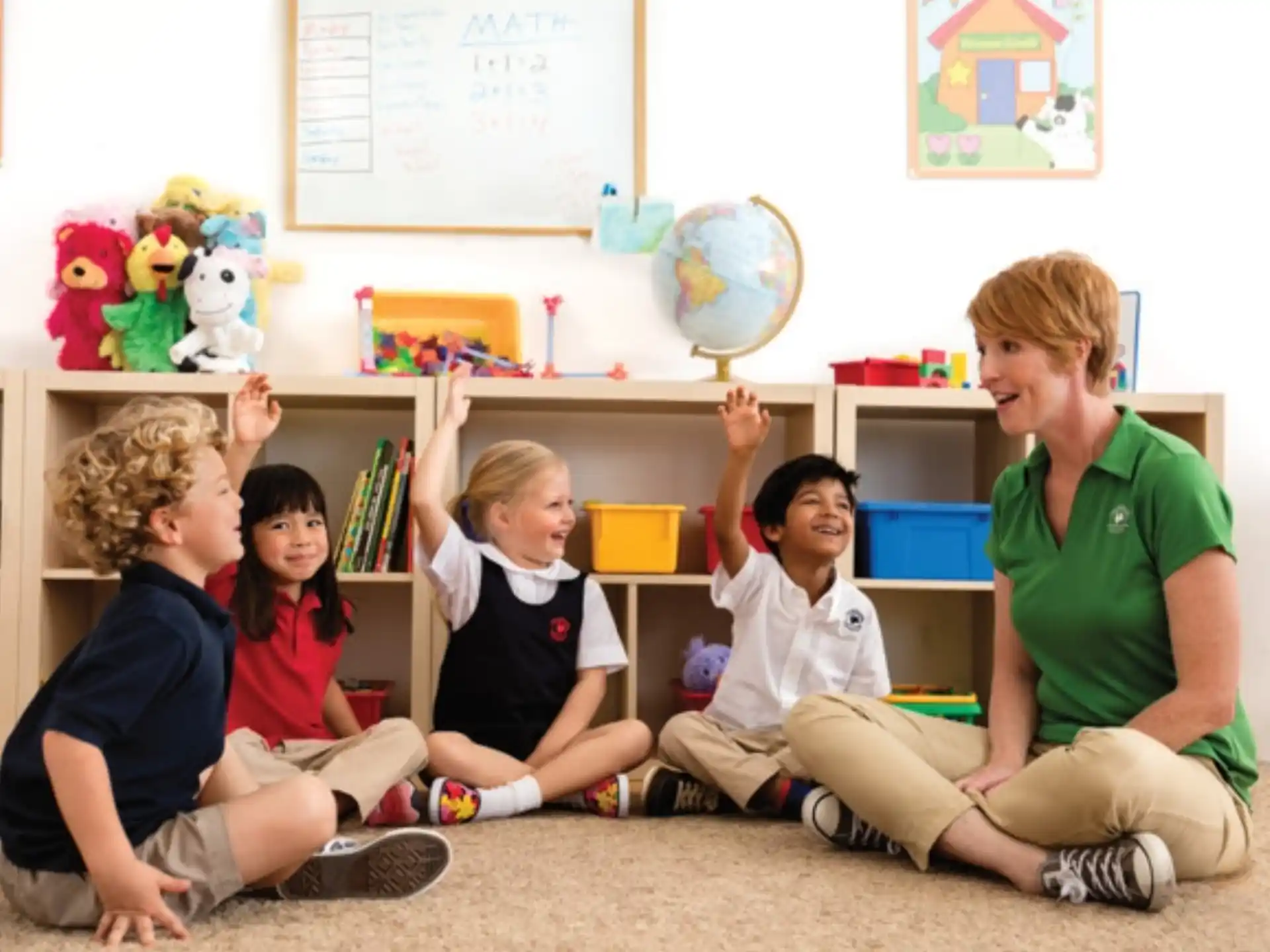 a group of children sitting on the floor