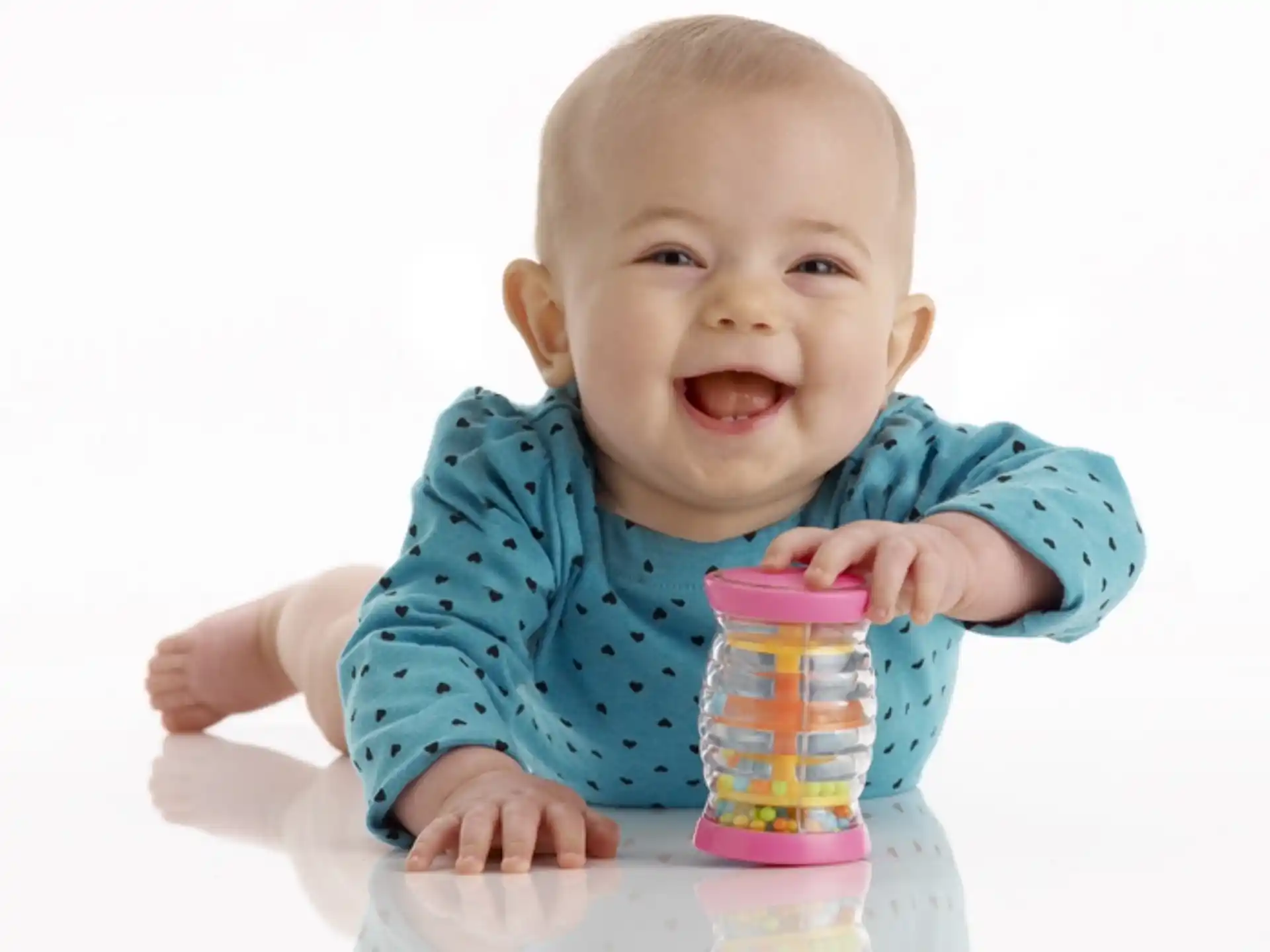 a baby with a bottle
