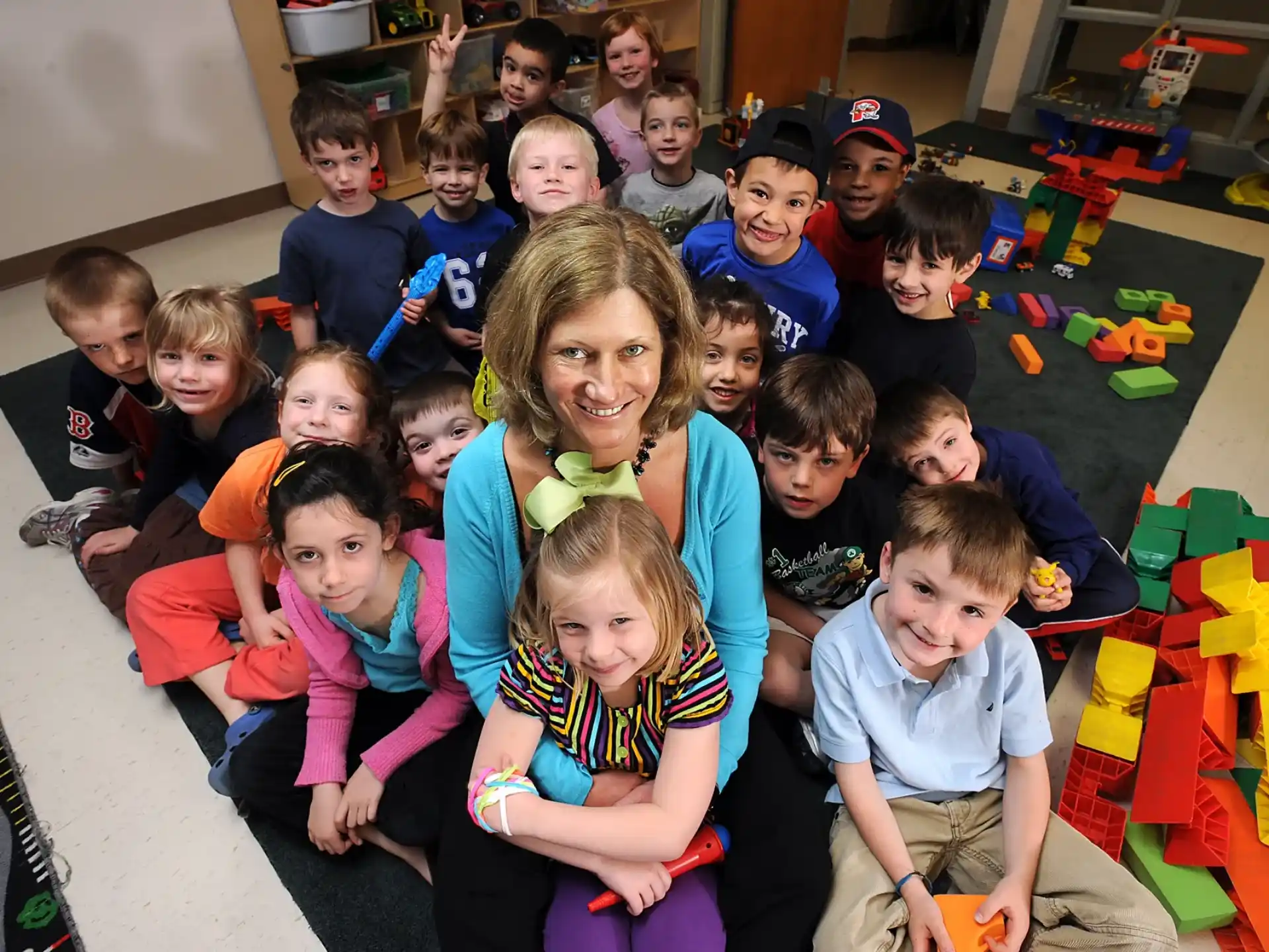 a group of children posing for a photo