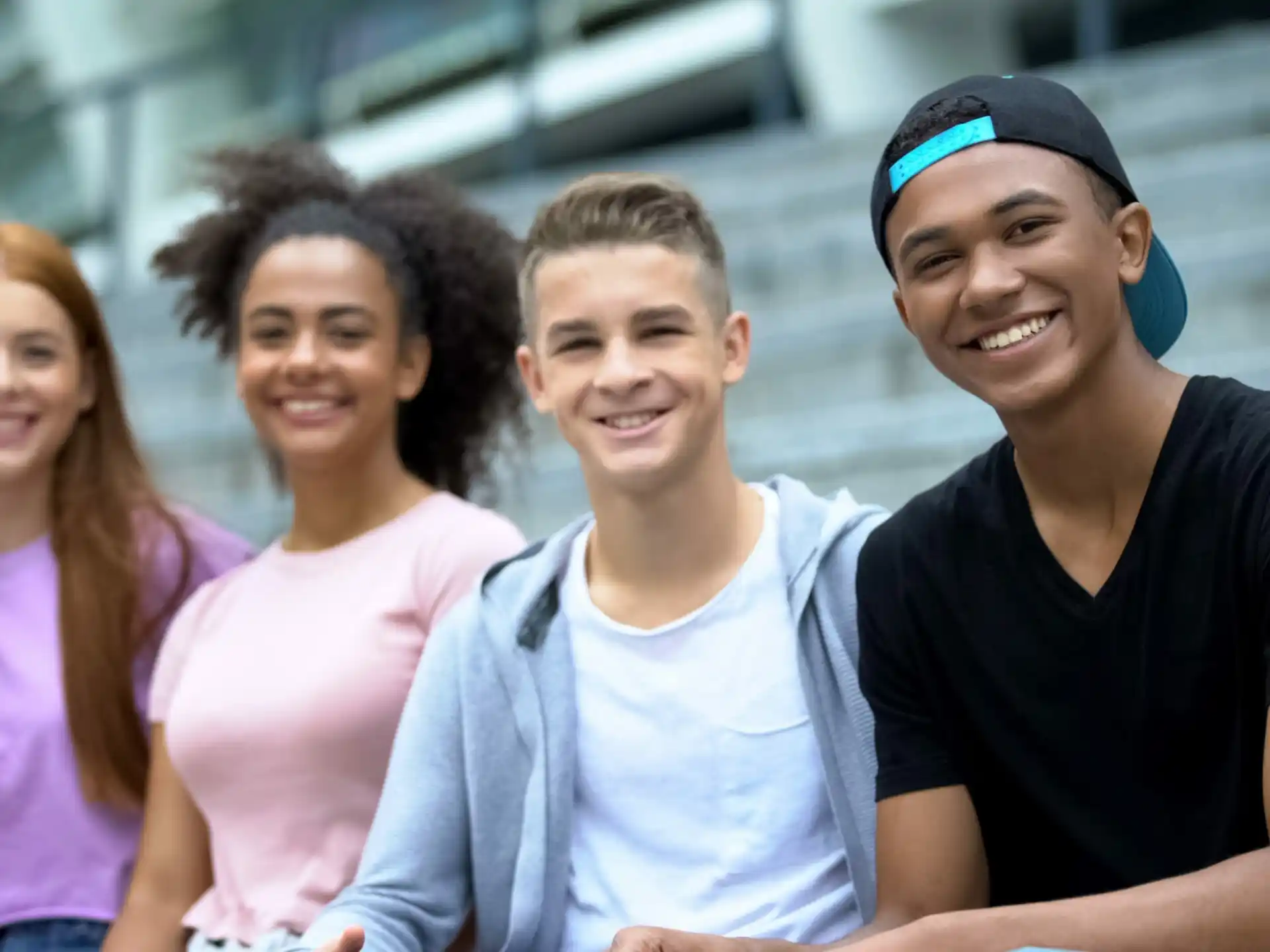 a group of people posing for a photo