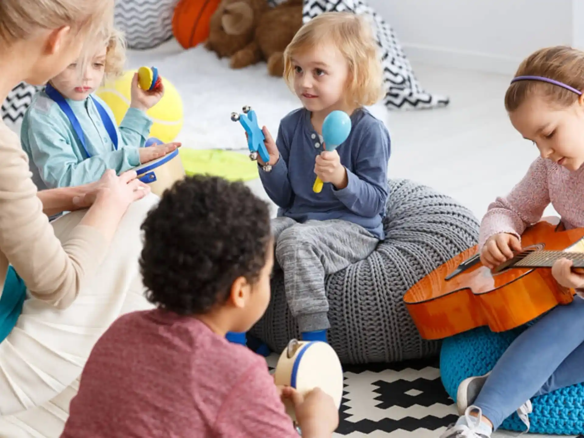 a group of children sitting on a couch