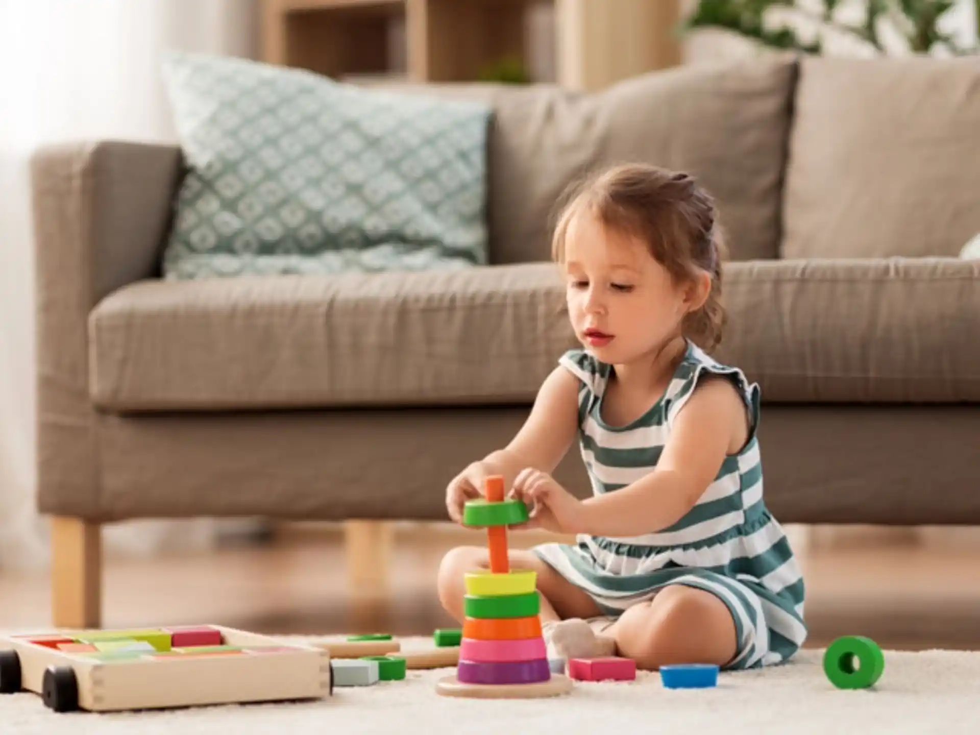 a child playing with toys