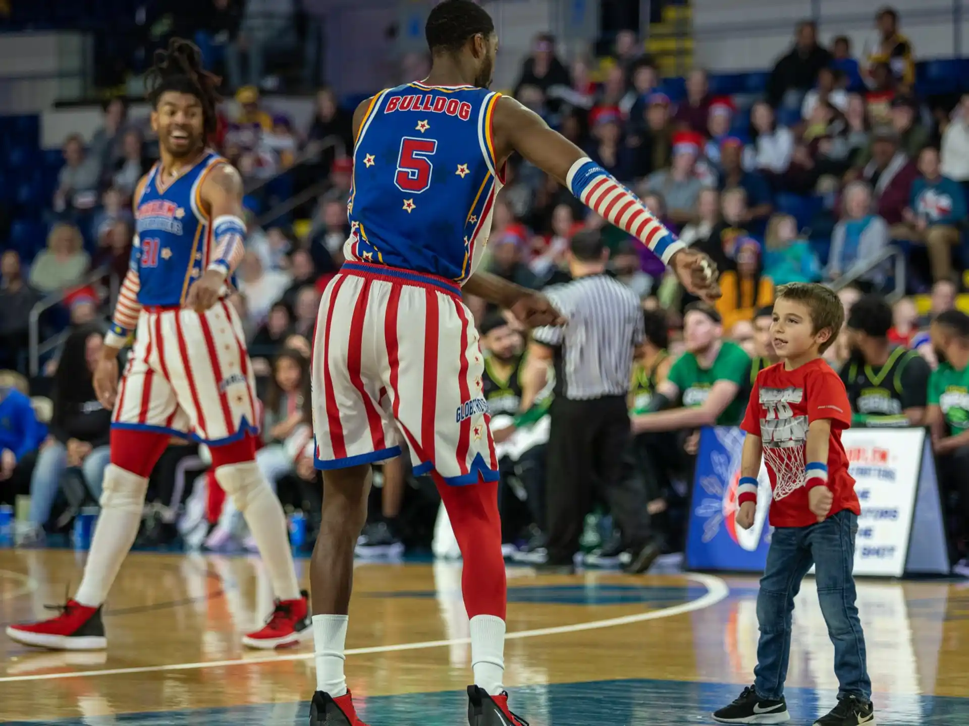 a basketball player and a kid