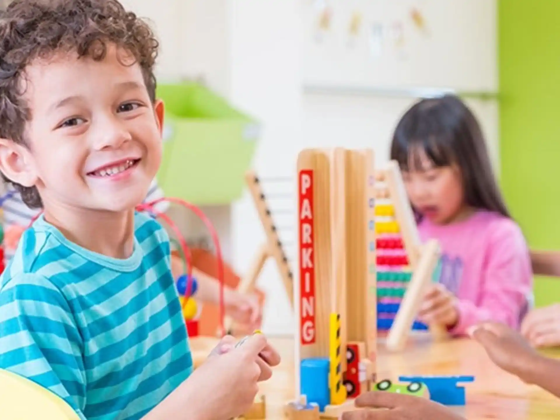 a few children in a classroom
