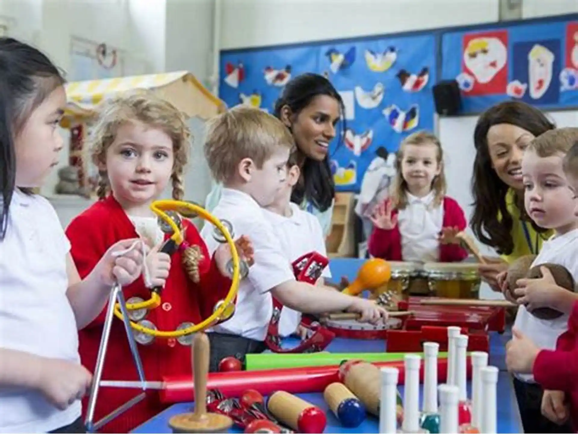 a group of children in a classroom