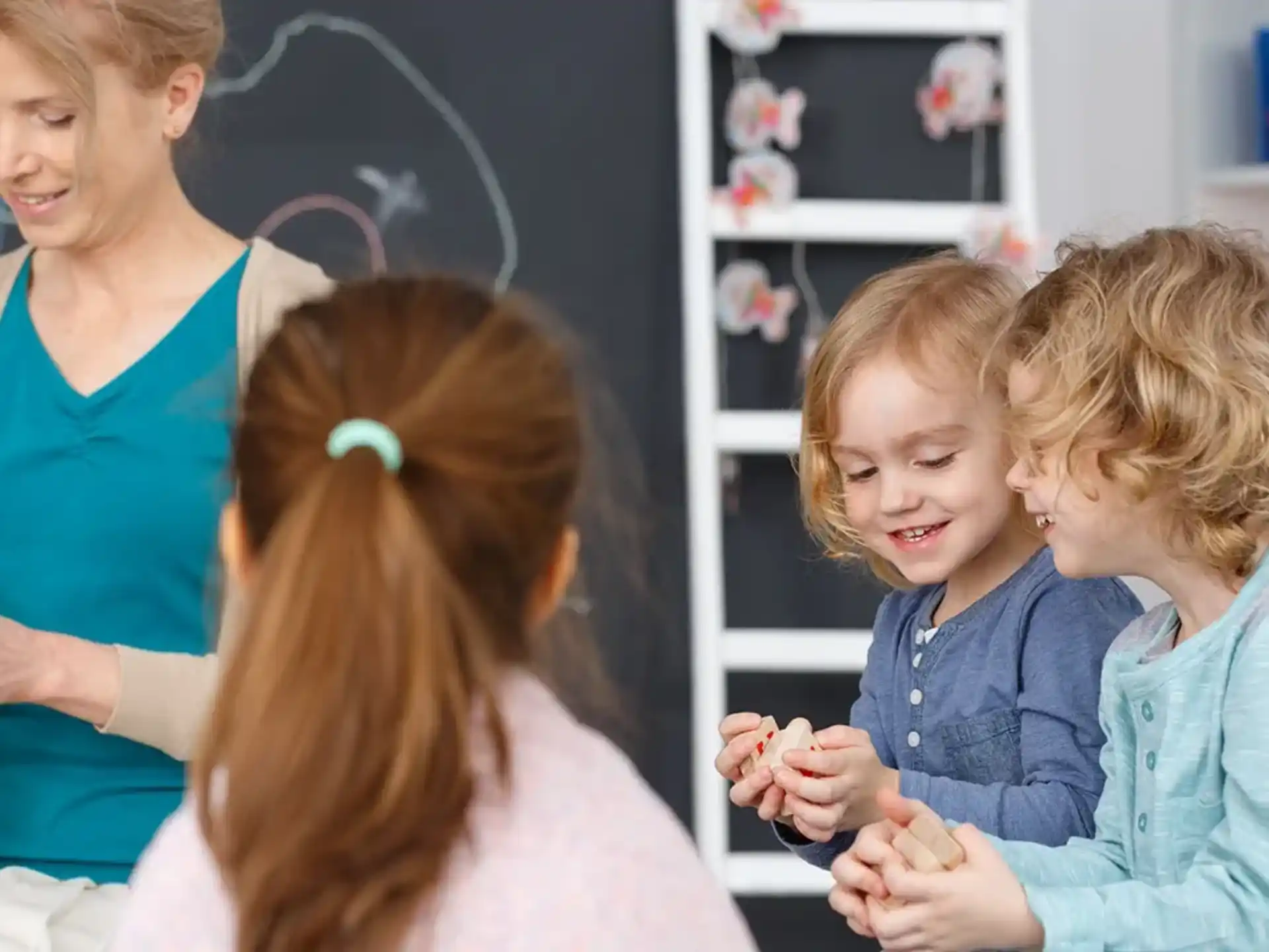 a person and a couple of children